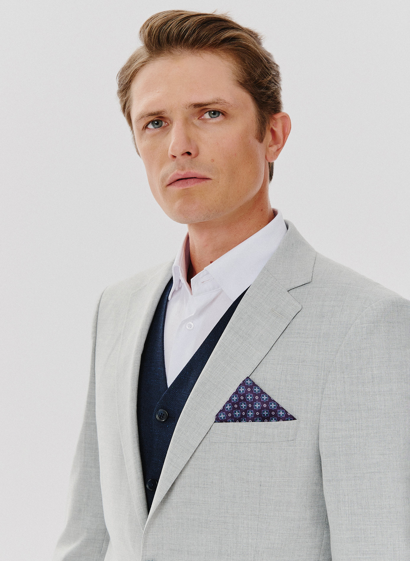 Marynarka garniturowa w kolorze jasnoszarym - Pako Lorente