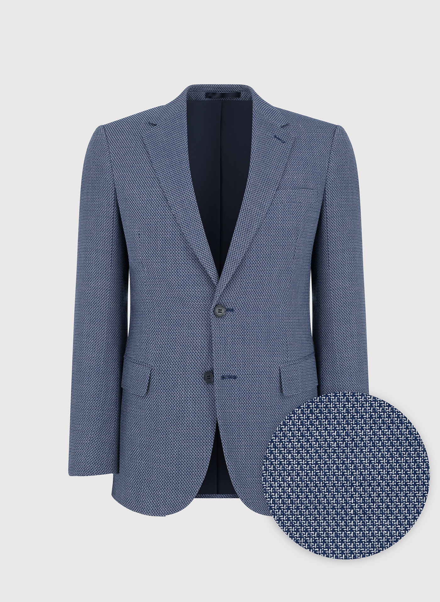 Niebieska marynarka męska z wiskozą - Pako Lorente