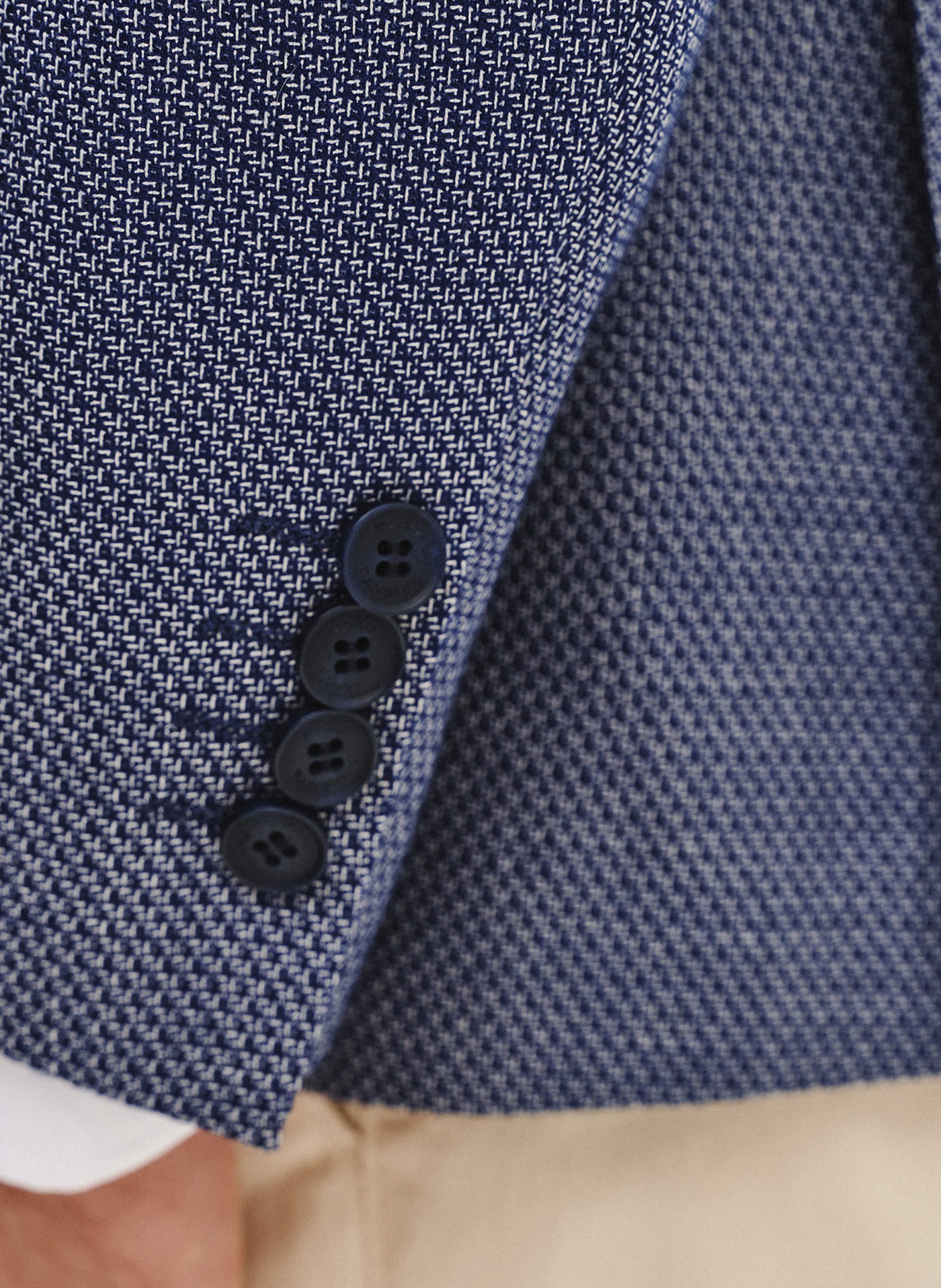 Niebieska marynarka męska z wiskozą - Pako Lorente