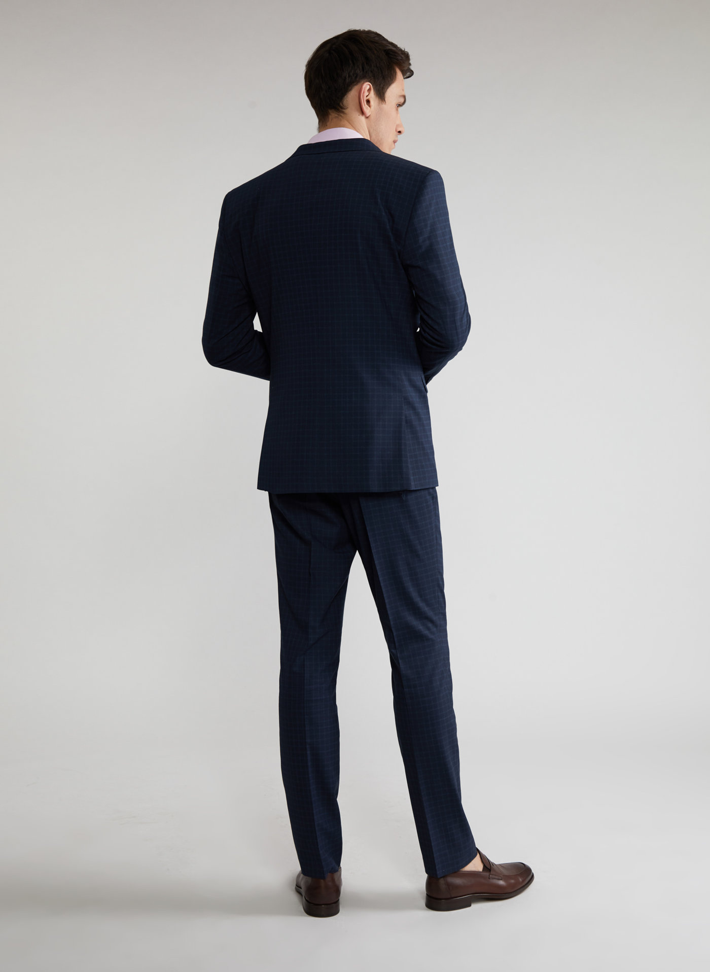 Granatowe spodnie garniturowe P21WF-6G-073-G-S - Pako Lorente