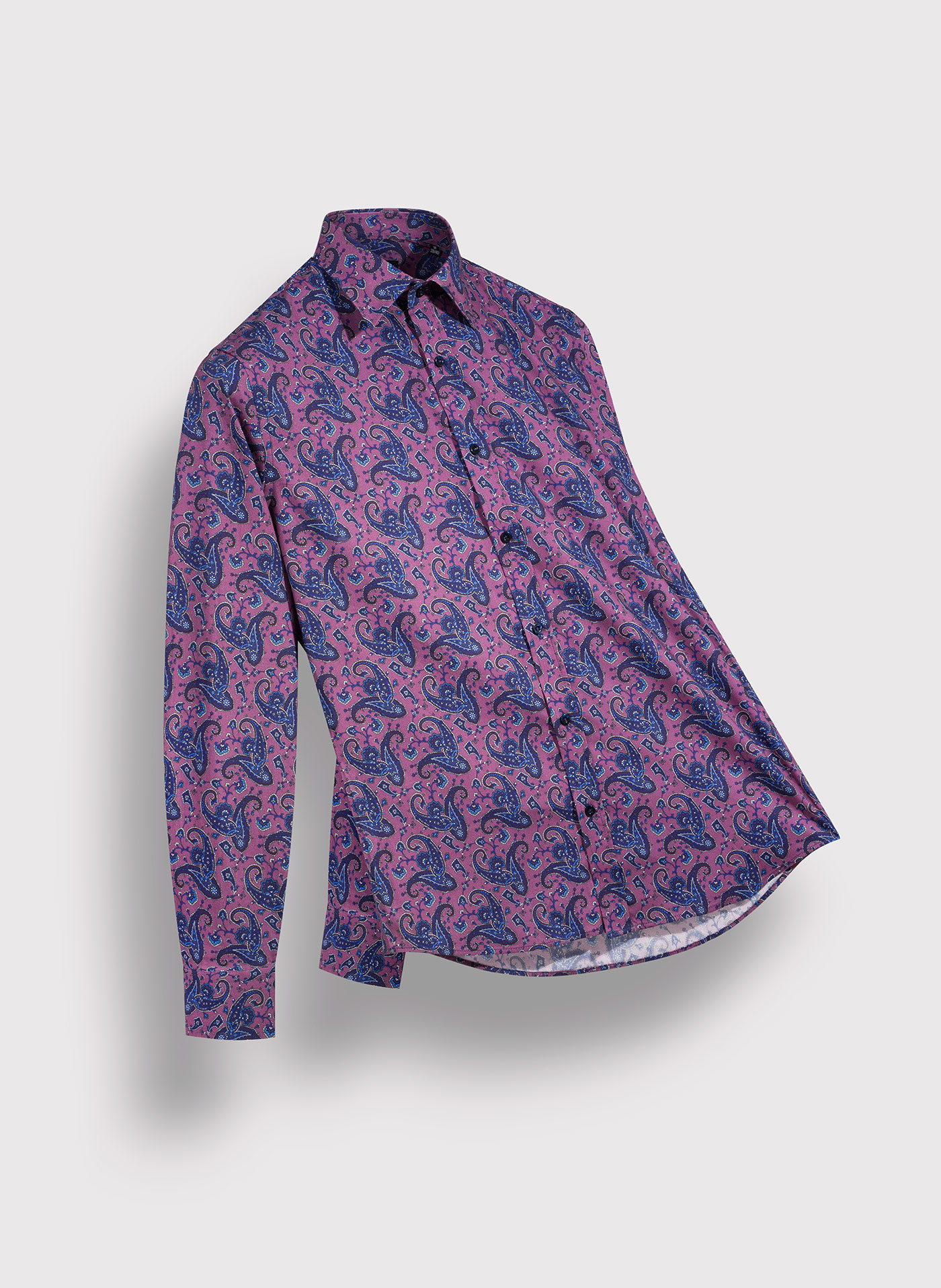 Fioletowa koszula we wzór paisley - Pako Lorente