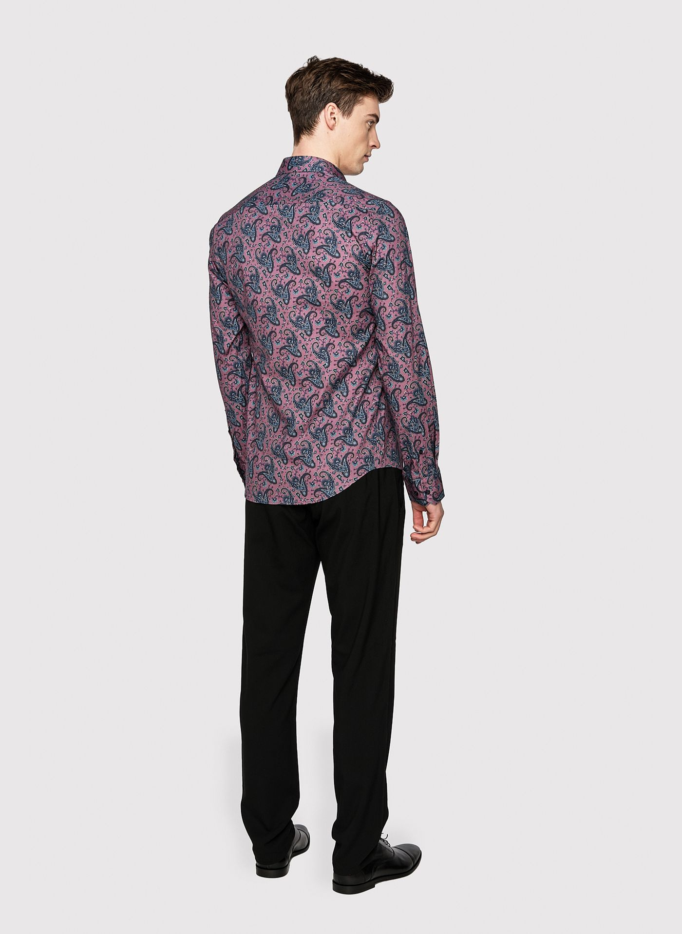 Fioletowa koszula we wzór paisley - Pako Lorente