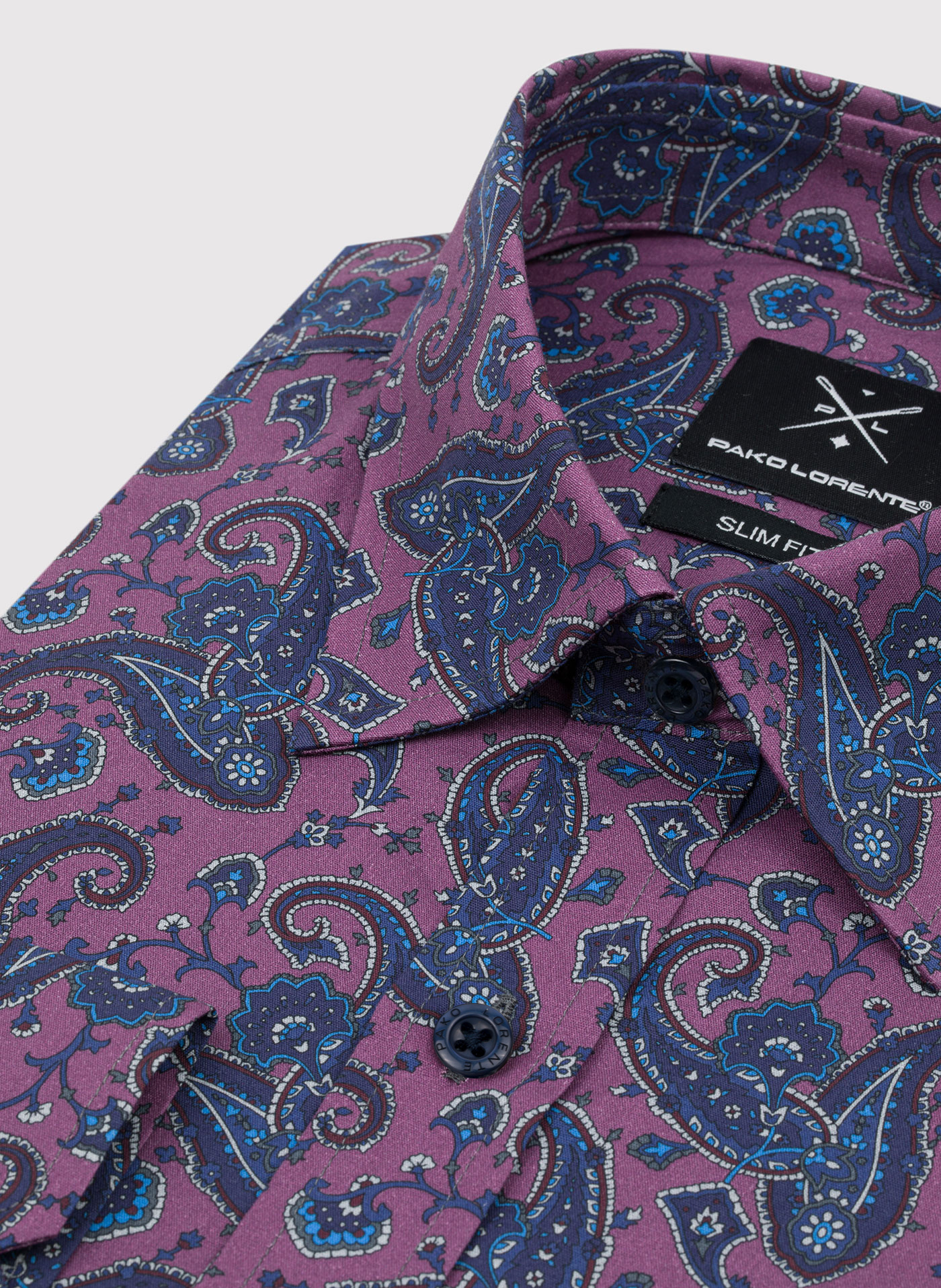 Fioletowa koszula we wzór paisley - Pako Lorente
