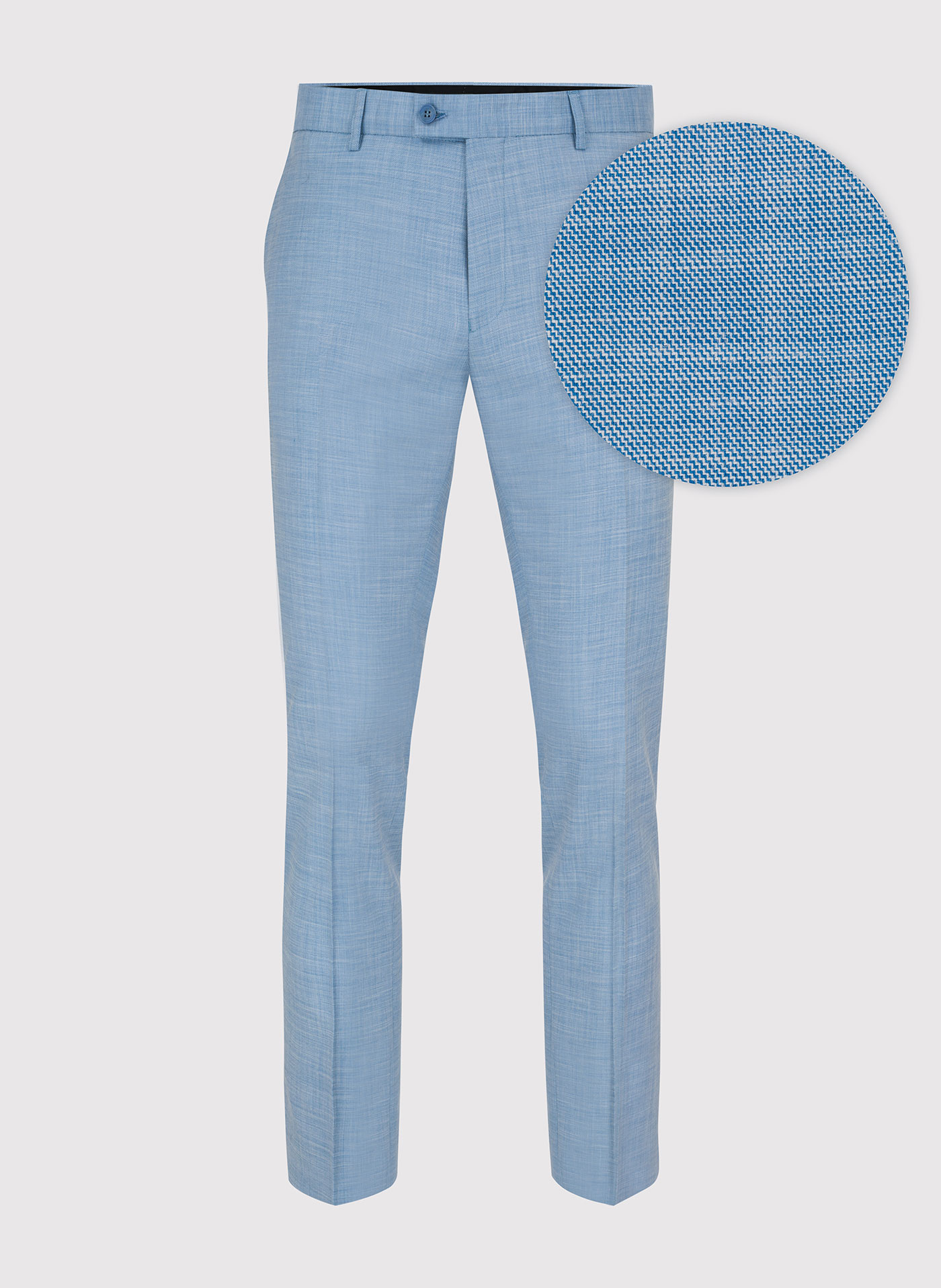 Niebieskie męskie spodnie garniturowe - Pako Lorente