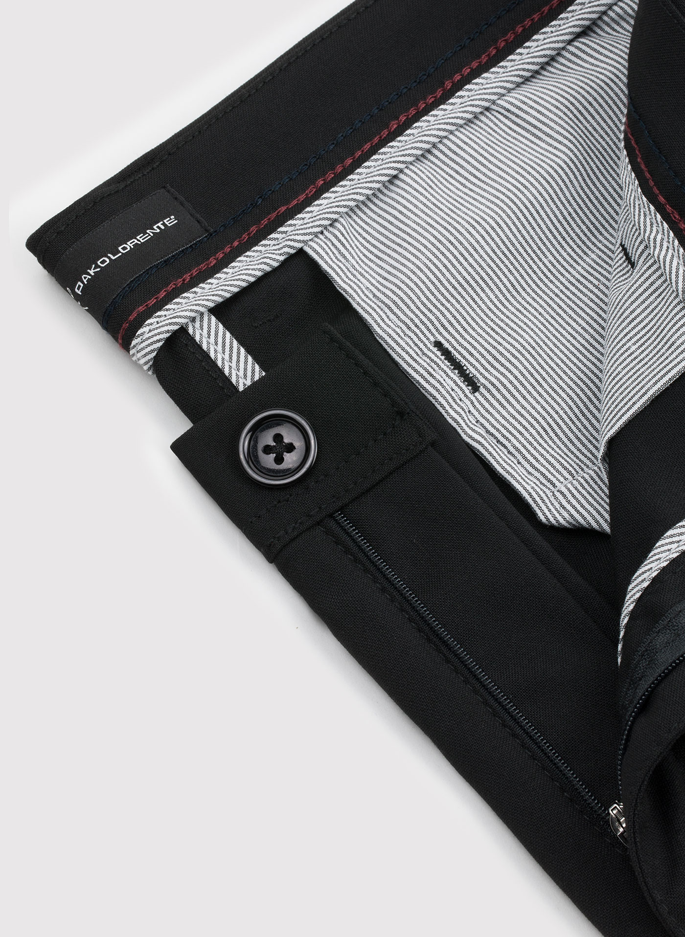 Męskie gładkie czarne spodnie P23SF-WX-003-C-S - Pako Lorente