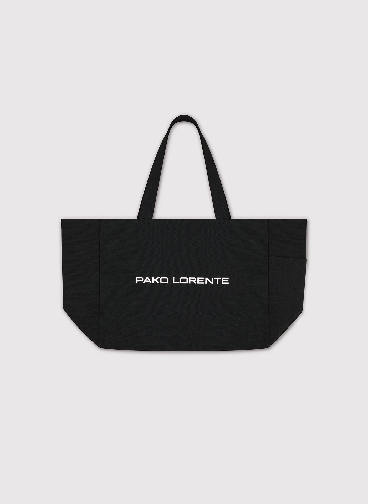 PAKO LORENTE - Czarna duża torba materiałowa unisex - Pako Lorente