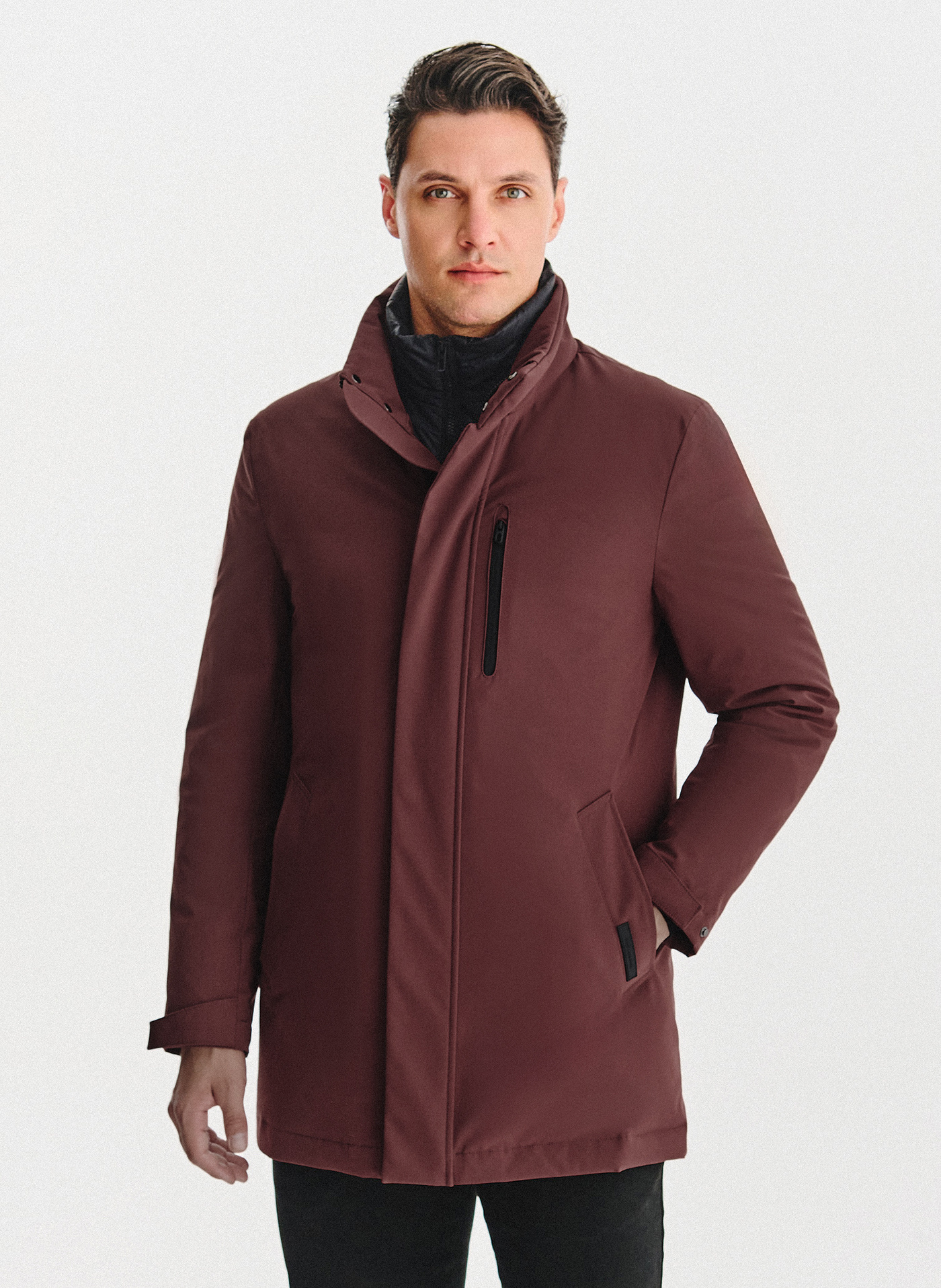 Bordowa kurtka puchowa - Pako Lorente