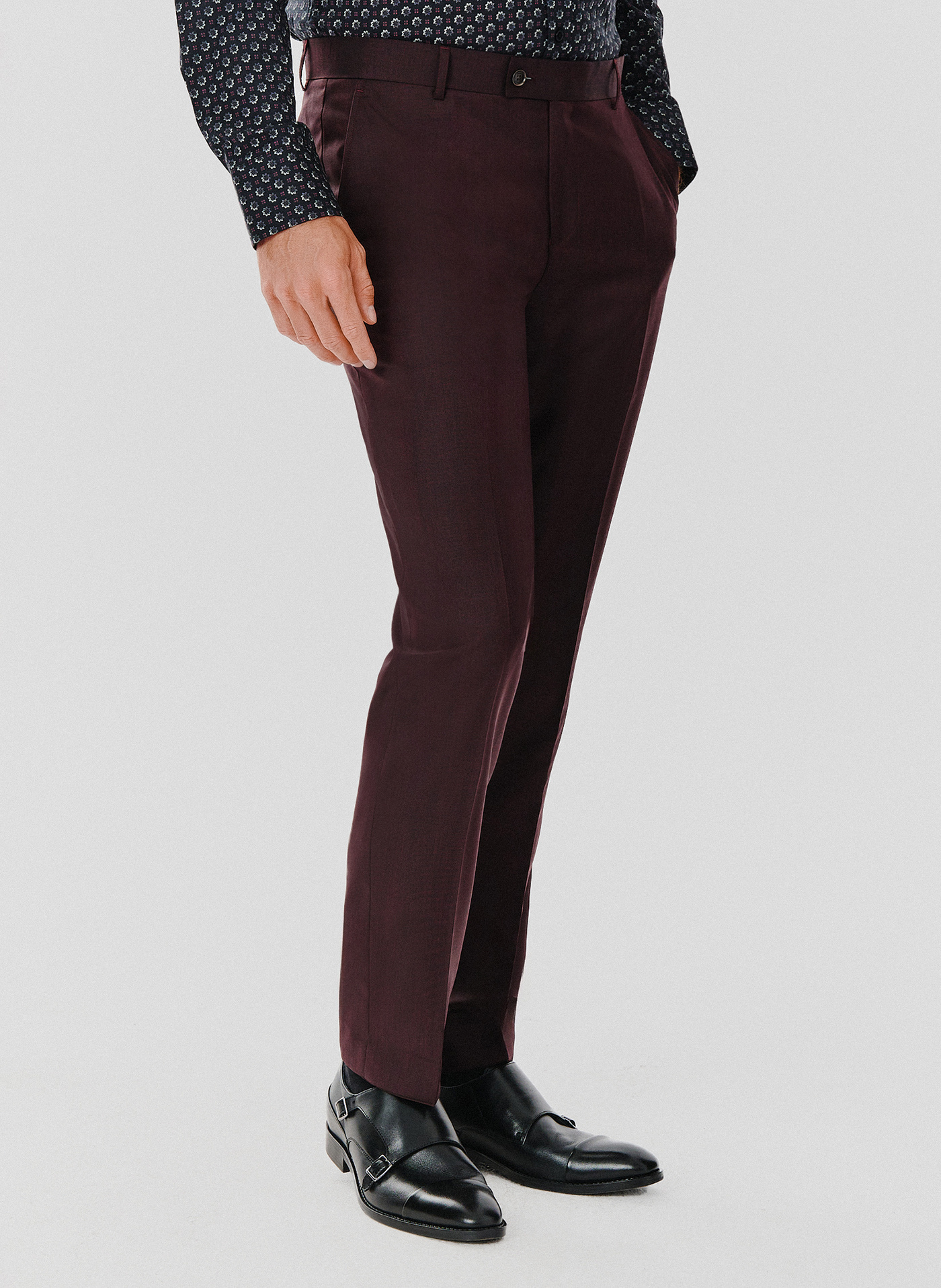 Spodnie garniturowe w kolorze burgundowym - Pako Lorente