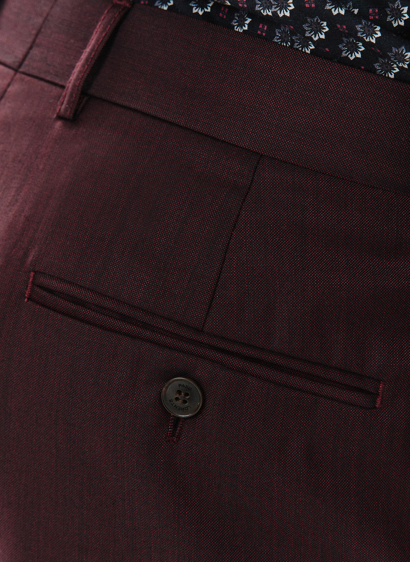 Spodnie garniturowe w kolorze burgundowym - Pako Lorente
