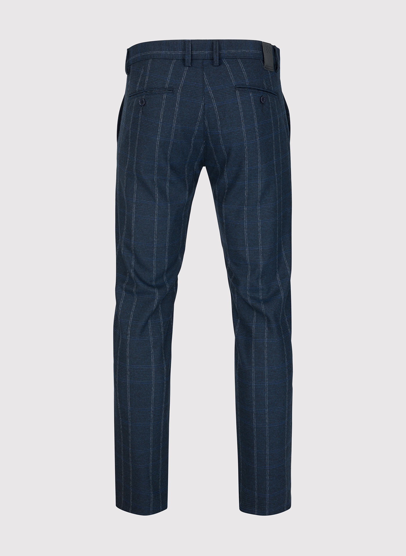 Granatowe spodnie męskie w kratę - Pako Lorente