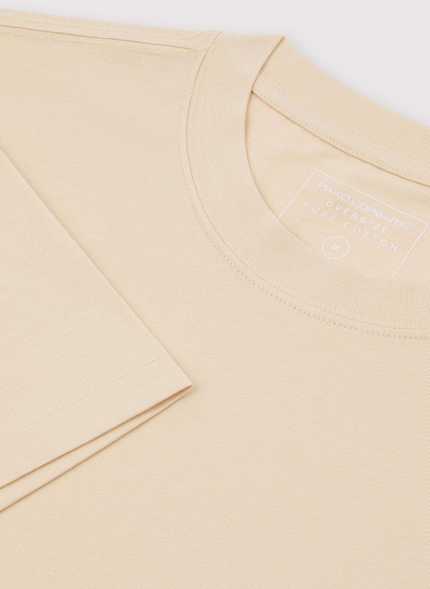 Beżowy t-shirt oversize - Pako Lorente