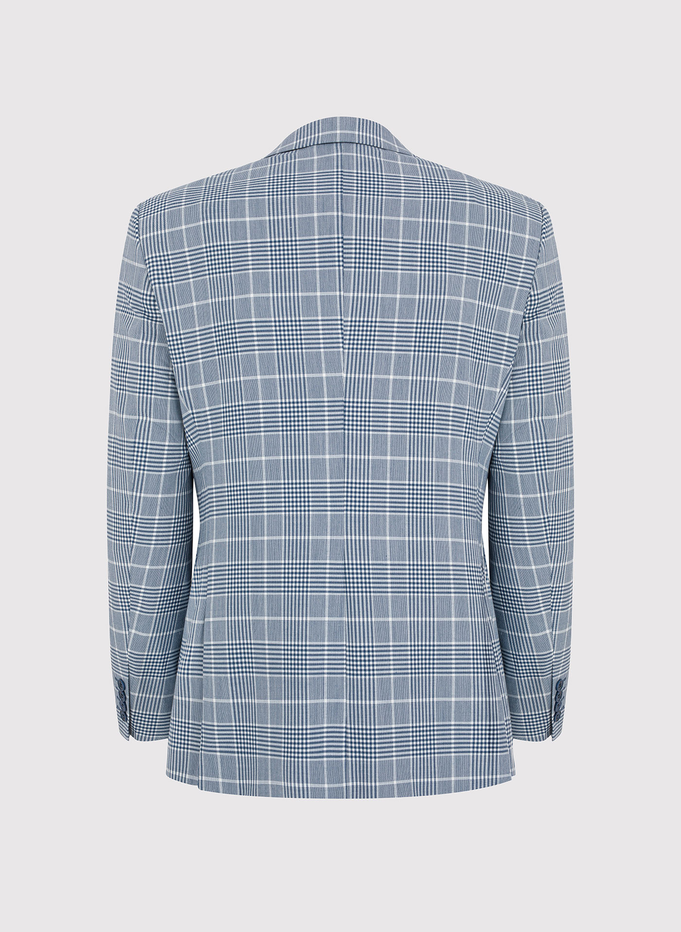 Niebieska marynarka garniturowa w kratę - Pako Lorente