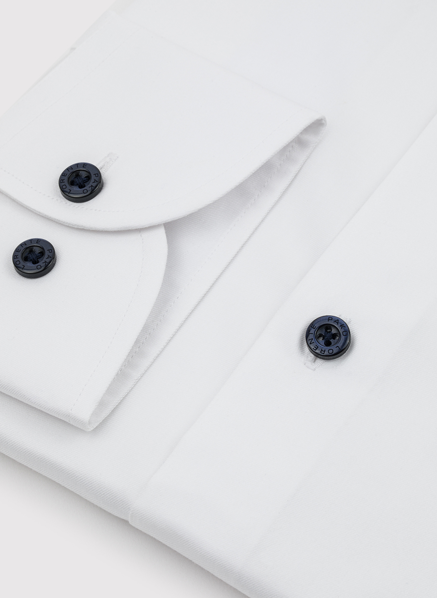 Gładka bawełniana koszula męska długi rękaw - Pako Lorente