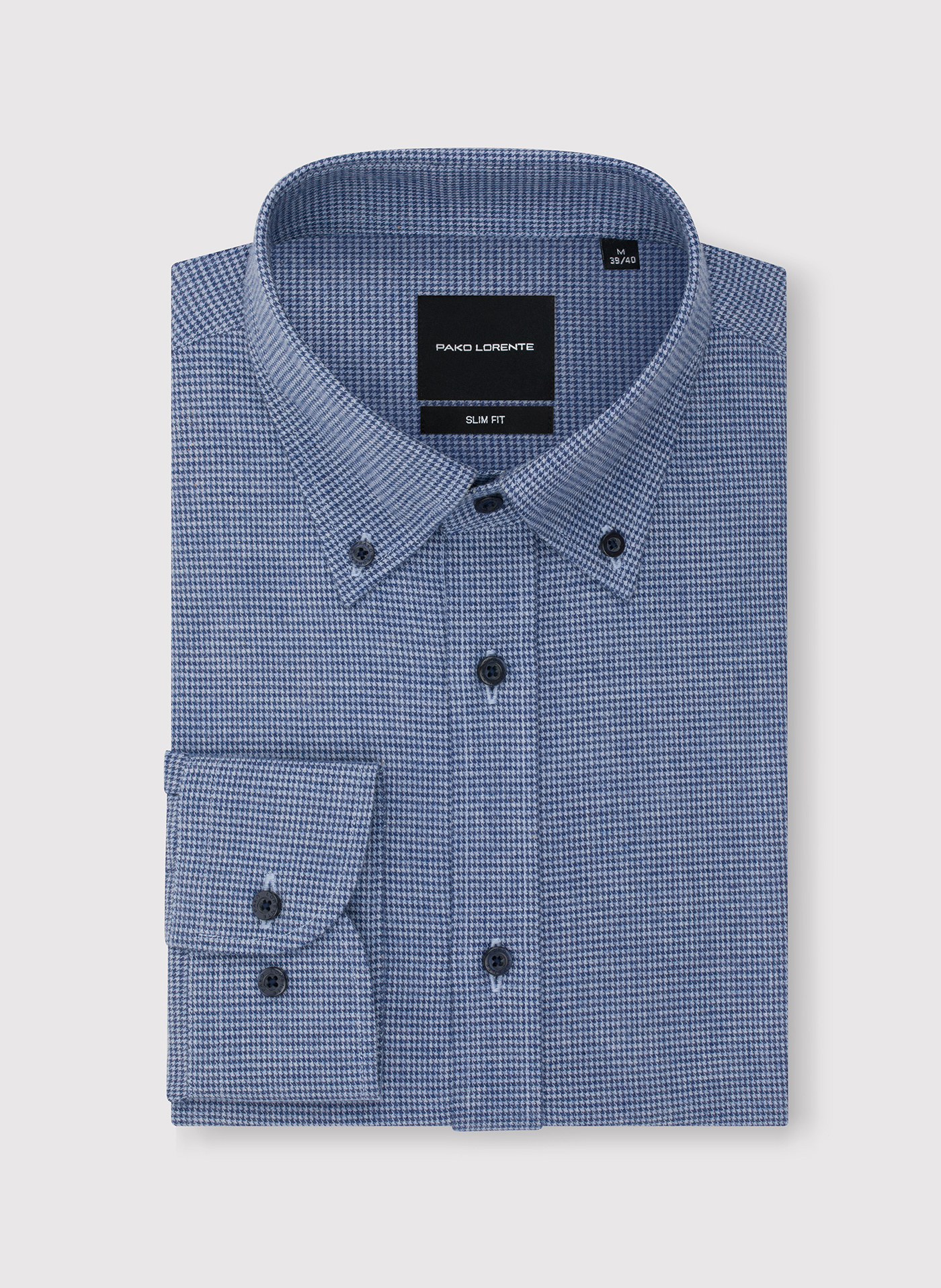 Granatowa koszula w pepitkę - Pako Lorente