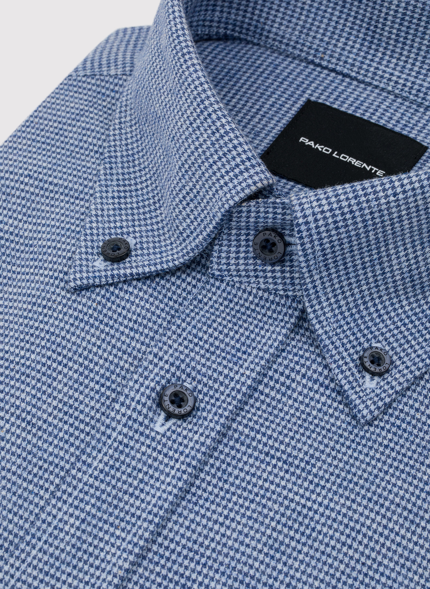 Granatowa koszula w pepitkę - Pako Lorente