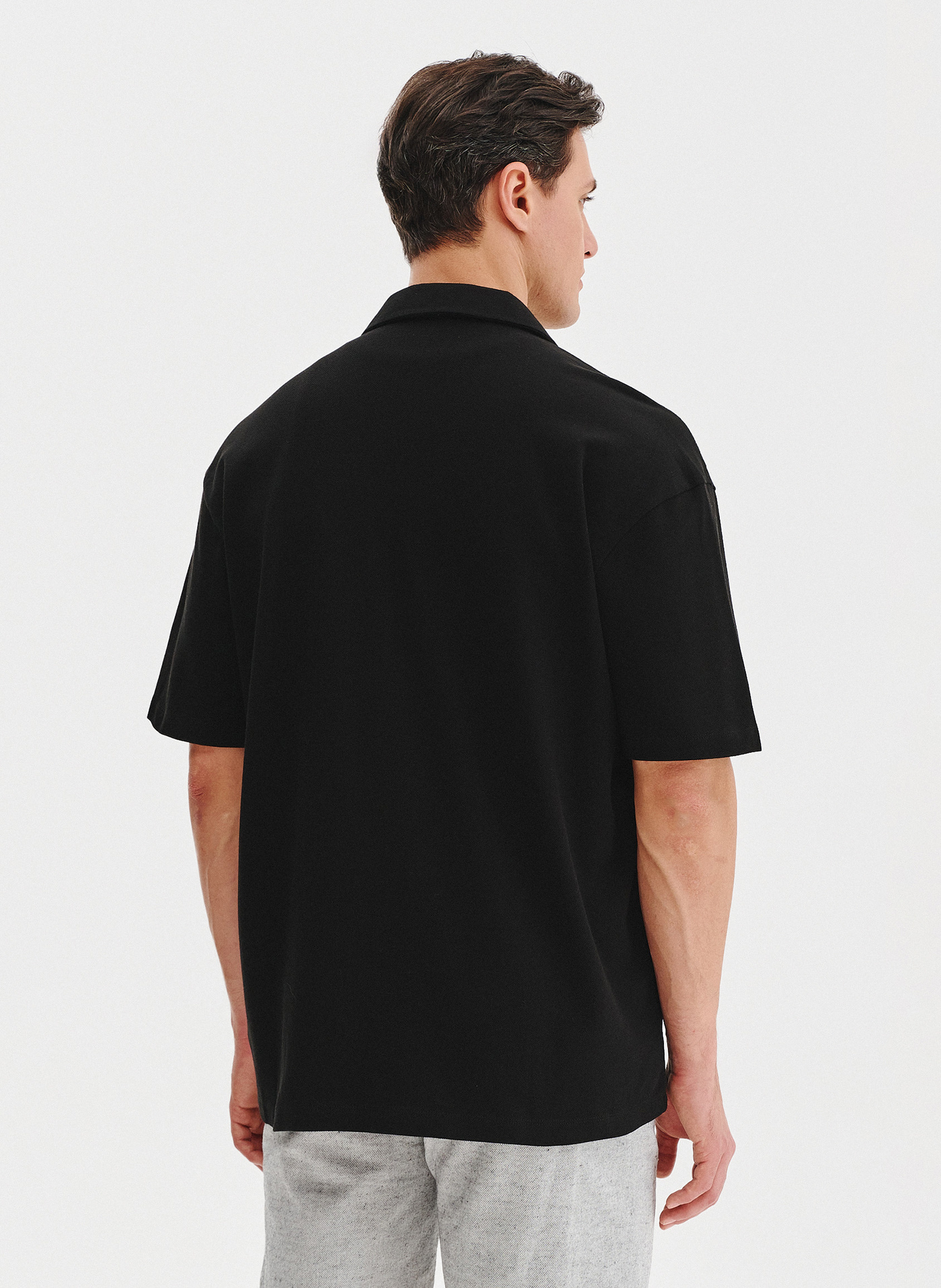 PAKO LORENTE - Koszula męska w kolorze czarnym z krótkim rękawem - Pako Lorente