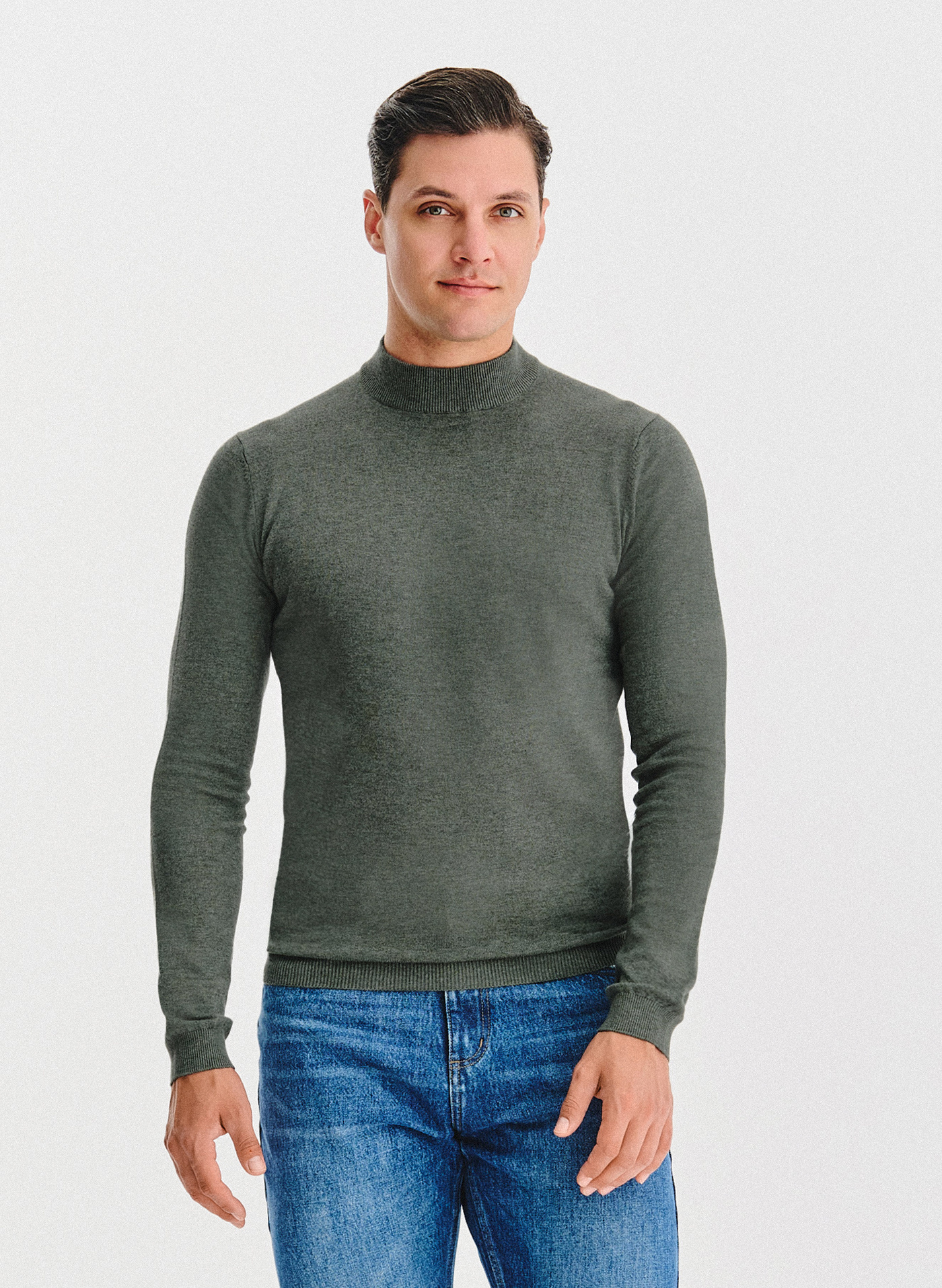 PAKO LORENTE - Półgolf męski w zielonym kolorze - Pako Lorente