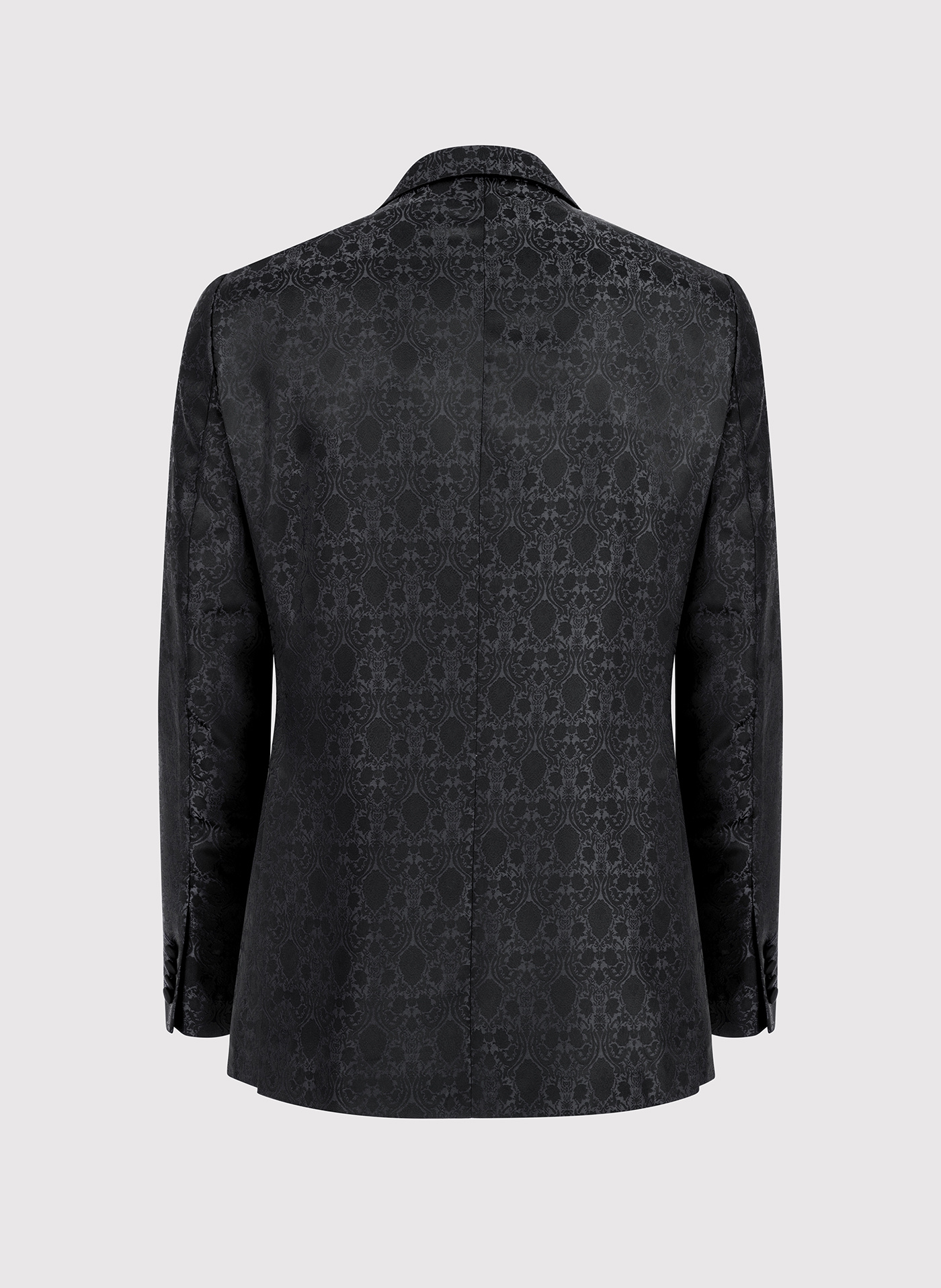 Czarna żakardowa marynarka smokingowa - Pako Lorente