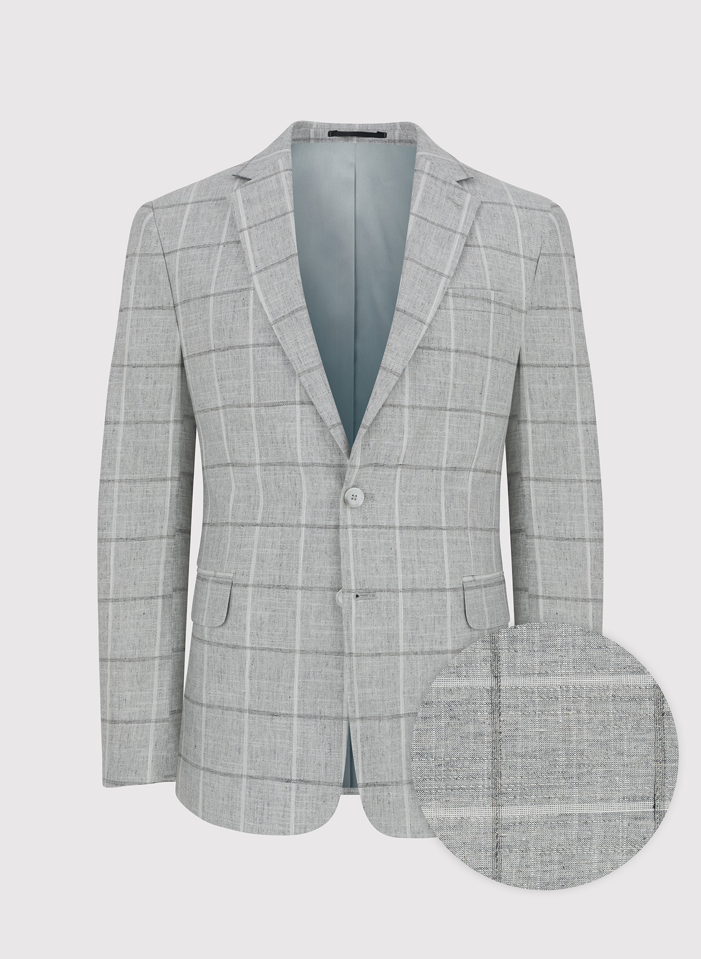 Jasnoszara marynarka męska w kratkę - Pako Lorente