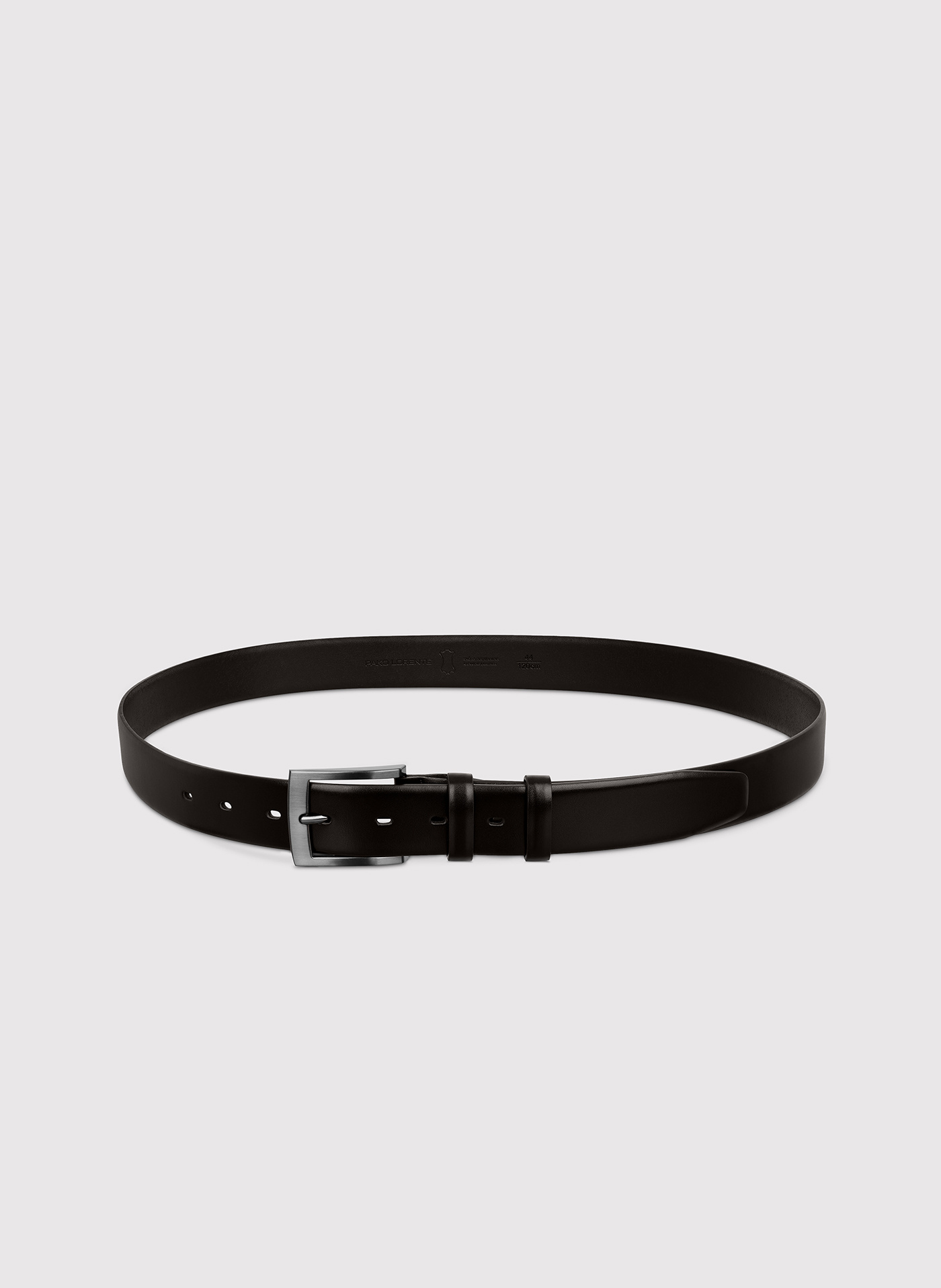 Ciemnobordowy skórzany pasek męski - Pako Lorente