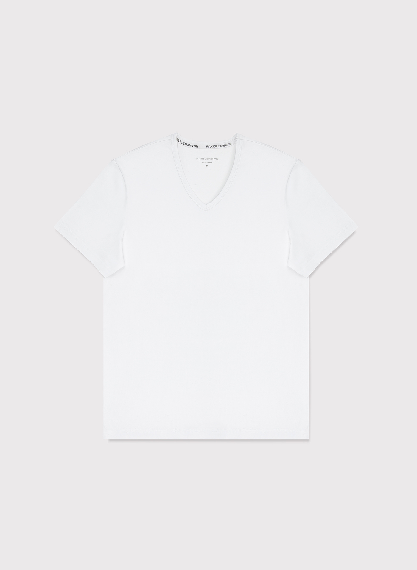 T-shirt v-neck w białym kolorze  dwupak - Pako Lorente