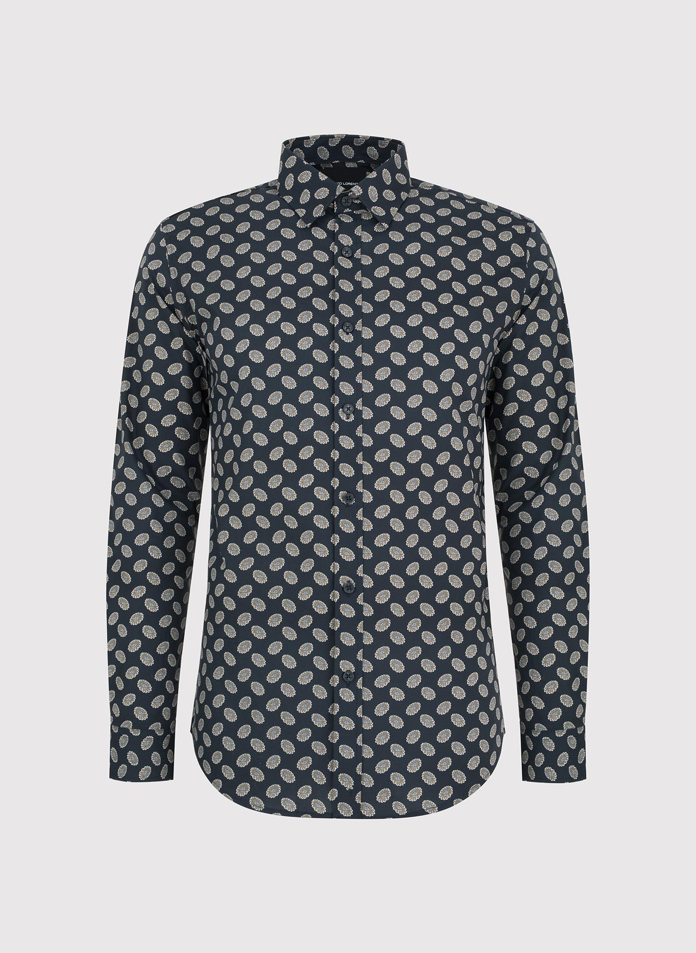 Czarna koszula w kwiaty - Pako Lorente
