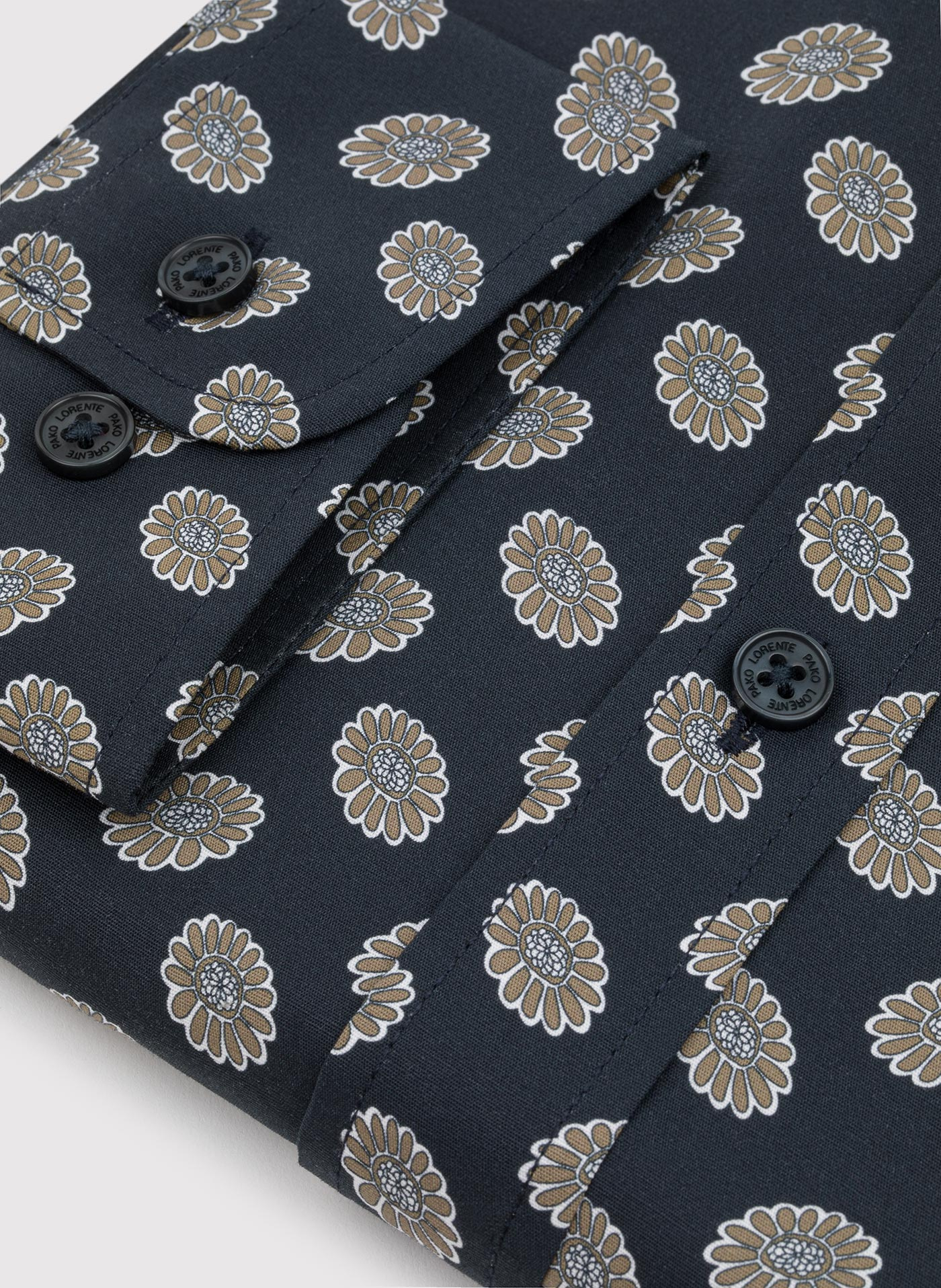 Czarna koszula w kwiaty - Pako Lorente