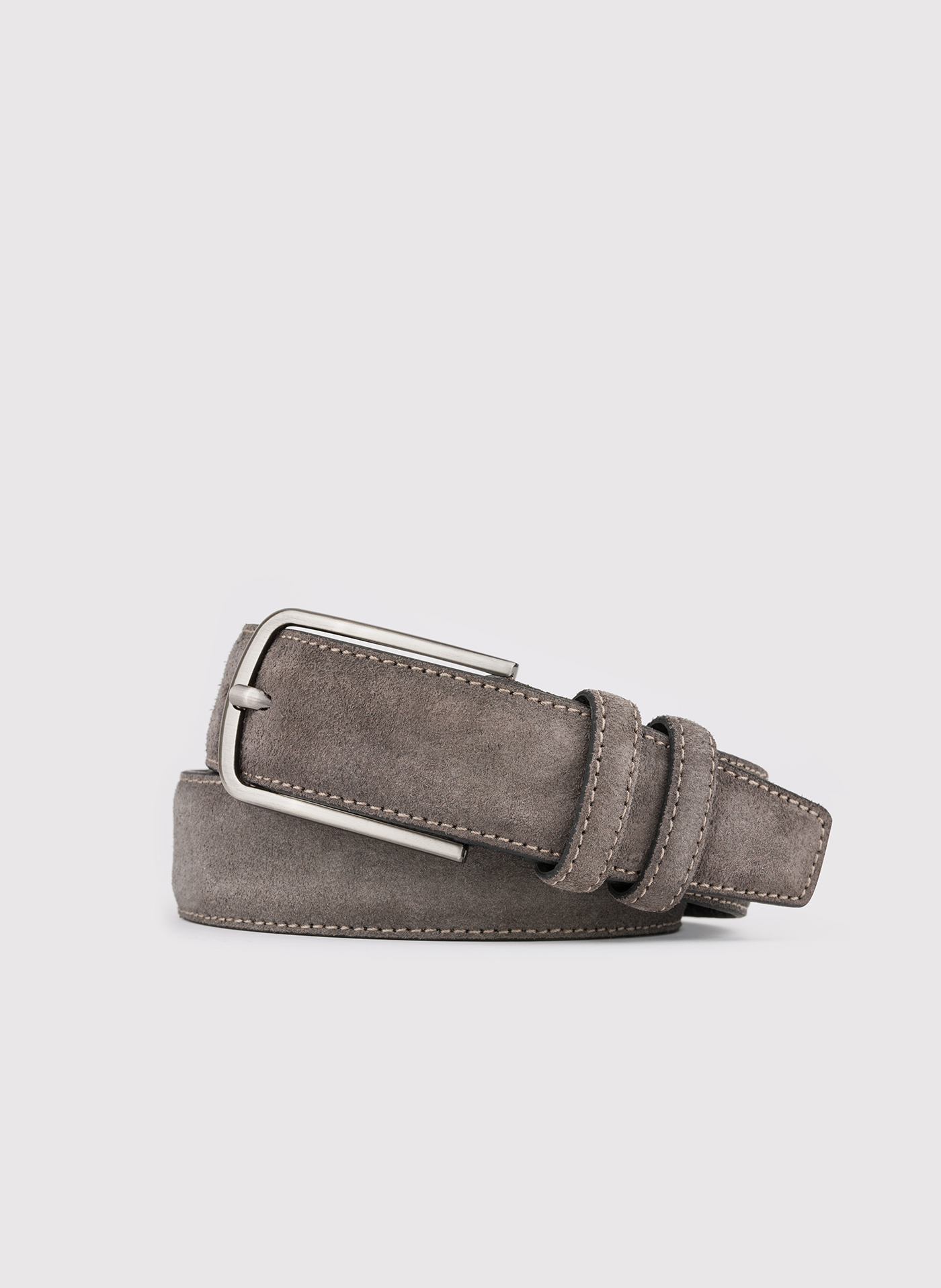 PAKO LORENTE - Zamszowy pasek męski w kolorze brązowym - Pako Lorente