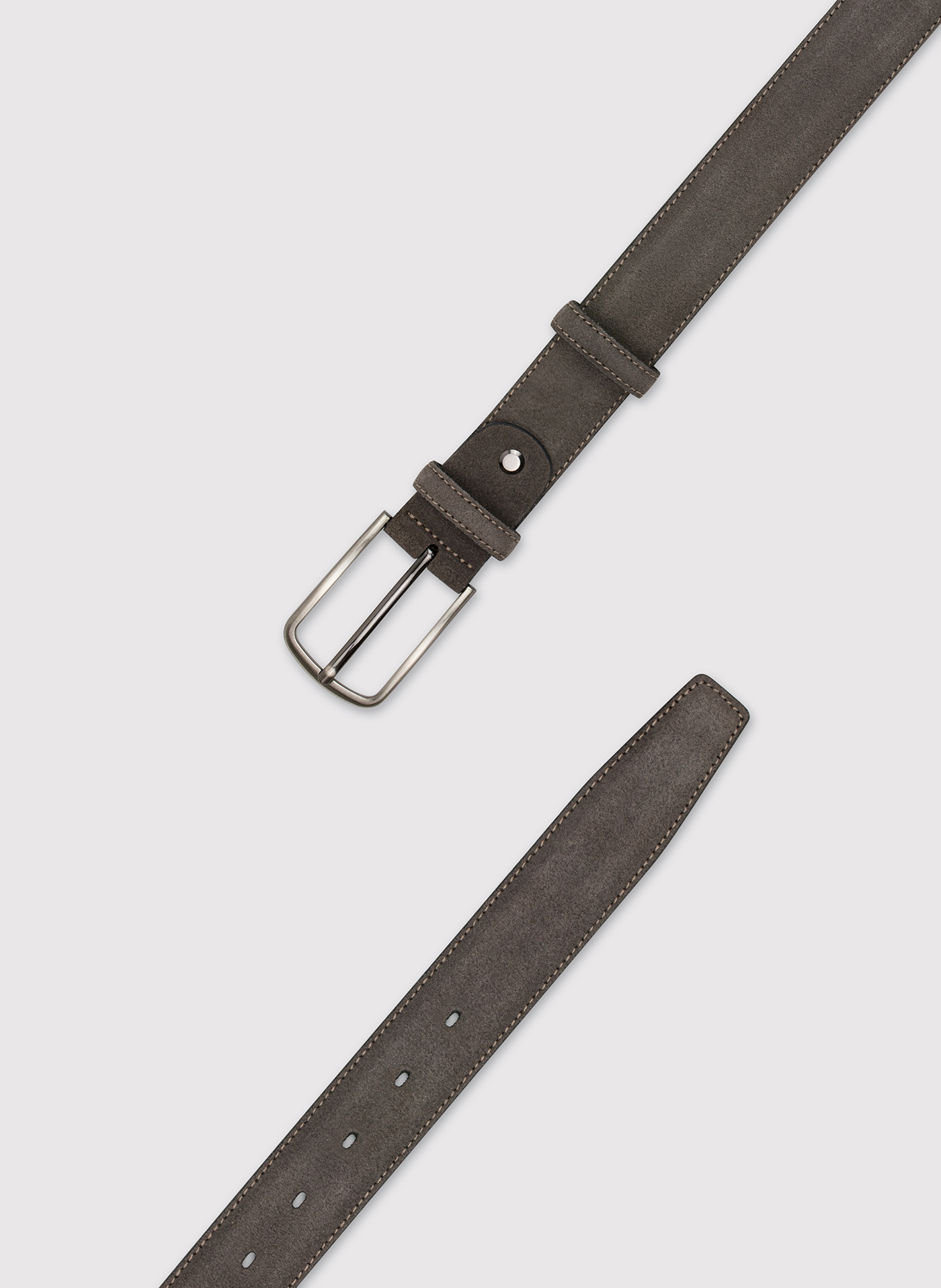 PAKO LORENTE - Zamszowy pasek męski w kolorze brązowym - Pako Lorente