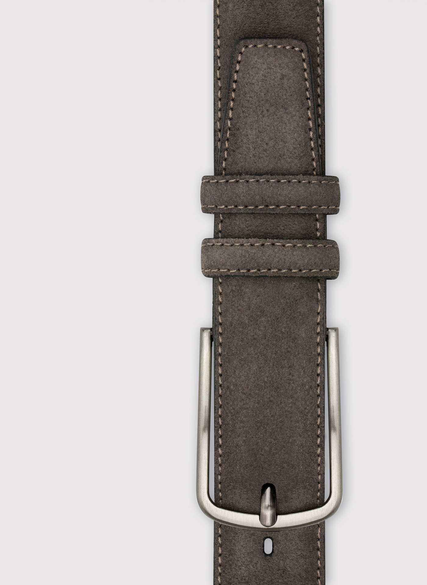 PAKO LORENTE - Zamszowy pasek męski w kolorze brązowym - Pako Lorente