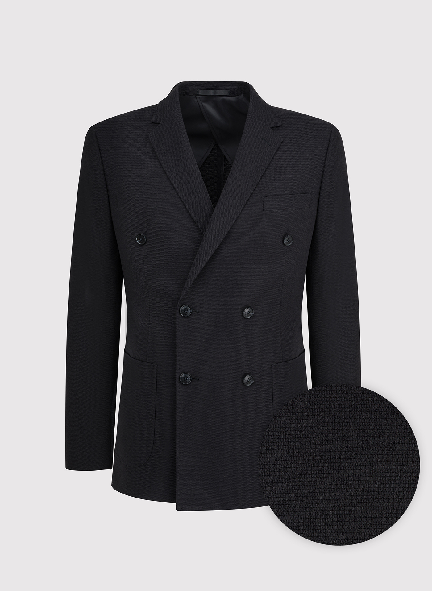 Czarna dwurzędowa marynarka męska - Pako Lorente