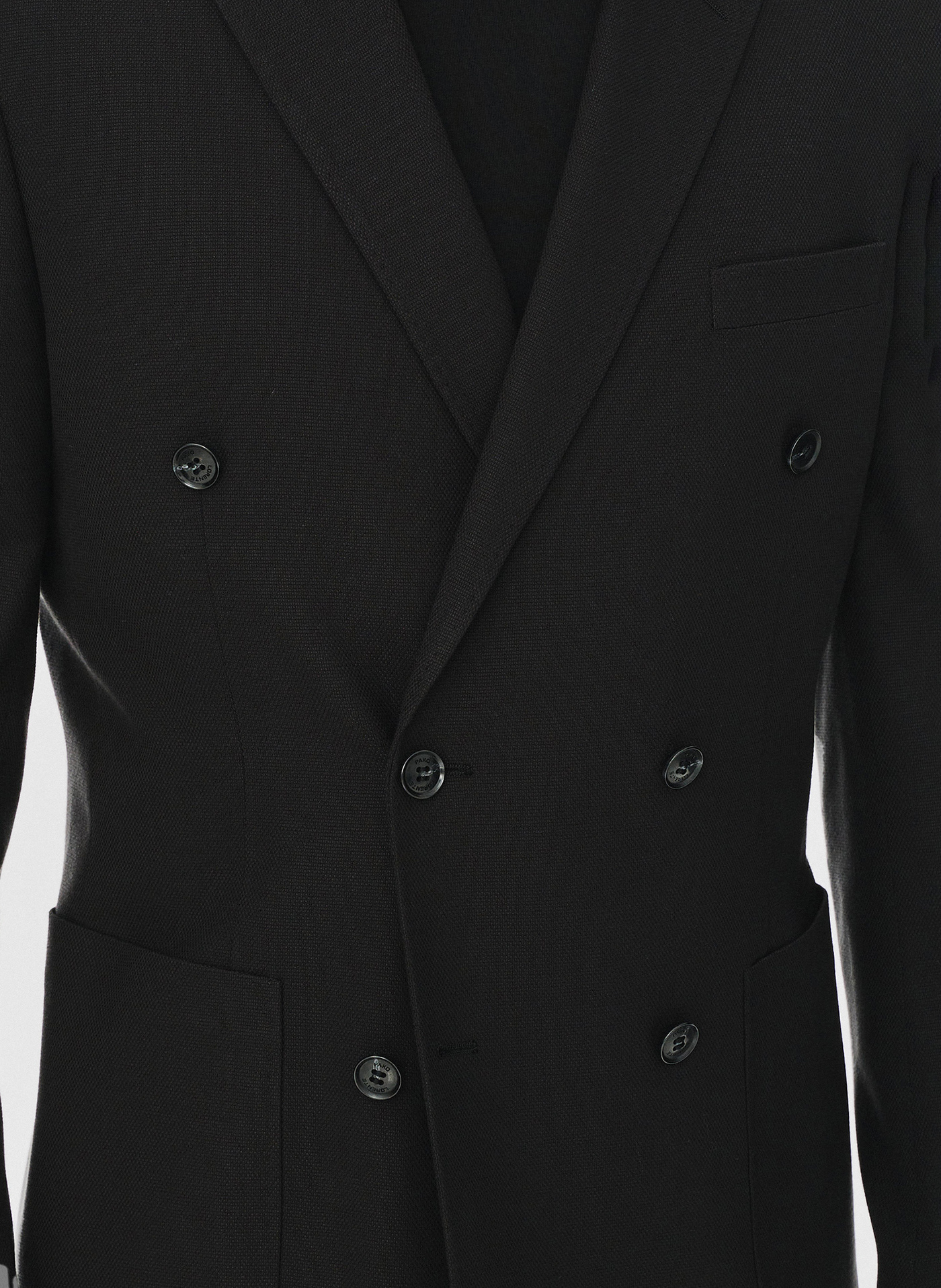 Czarna dwurzędowa marynarka męska - Pako Lorente