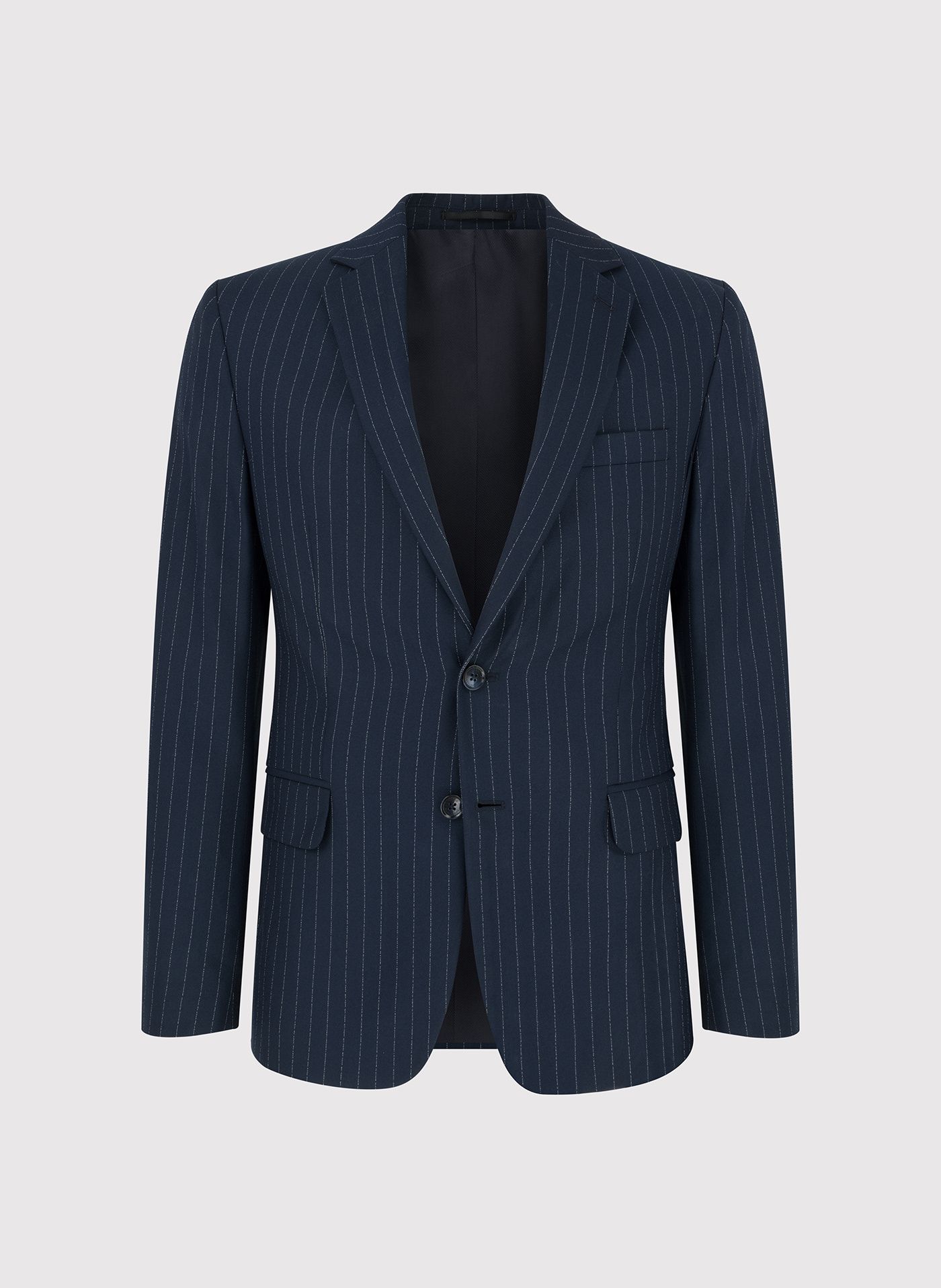 Granatowa marynarka garniturowa w prążki - Pako Lorente