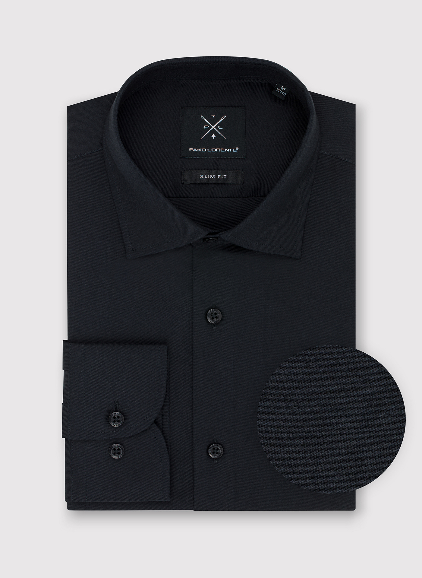 Czarna bawełniana koszula męska - Pako Lorente