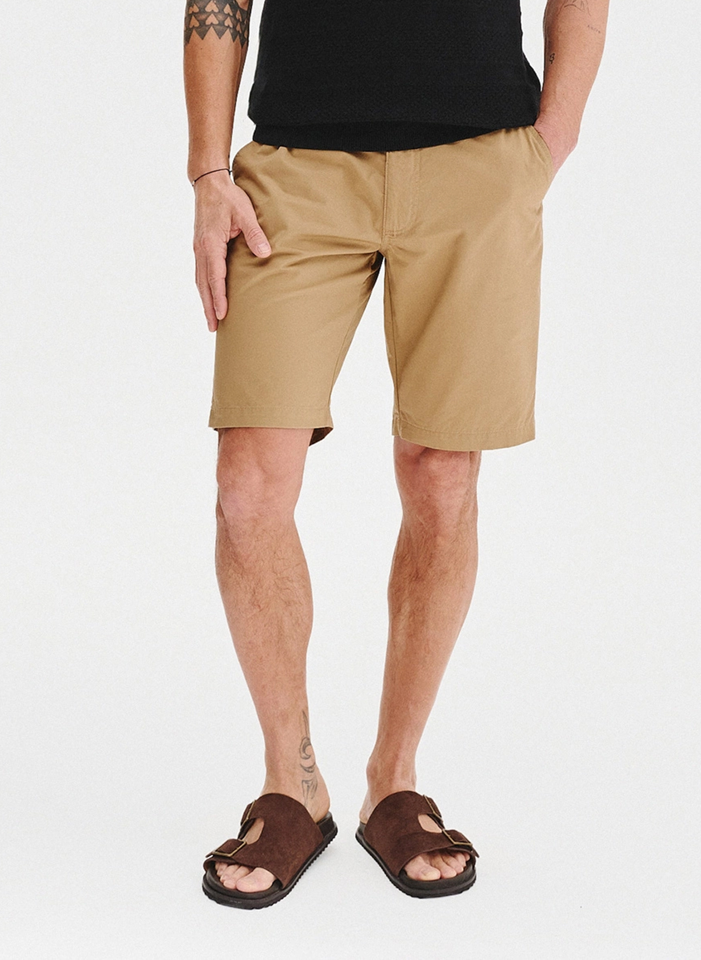 PAKO LORENTE - Bawełniane beżowe szorty męskie - Pako Lorente