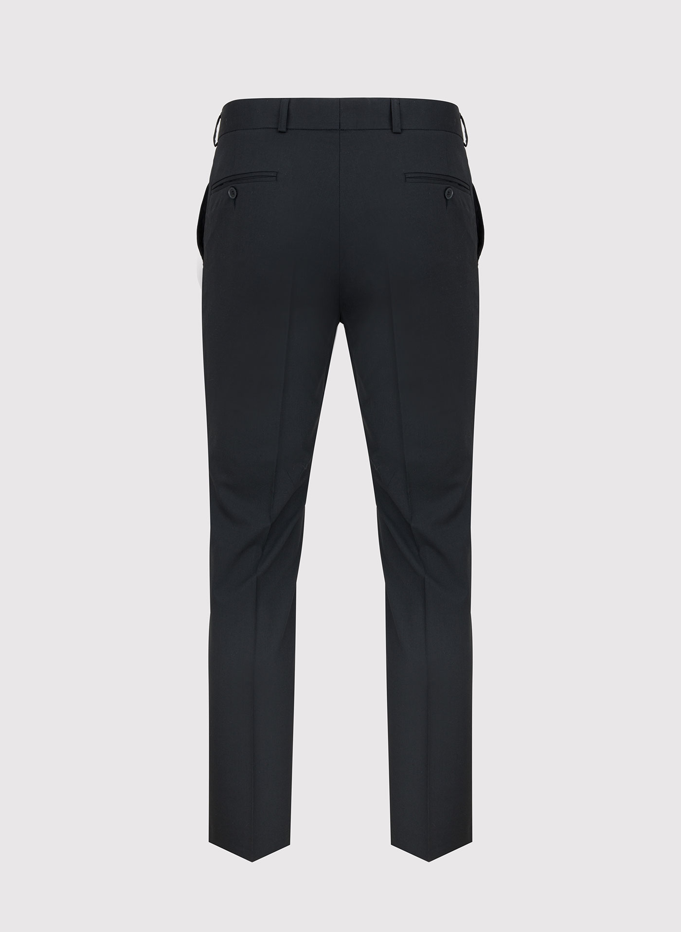 Gładkie czarne spodnie garniturowe P000B-6G-001-C-S - Pako Lorente