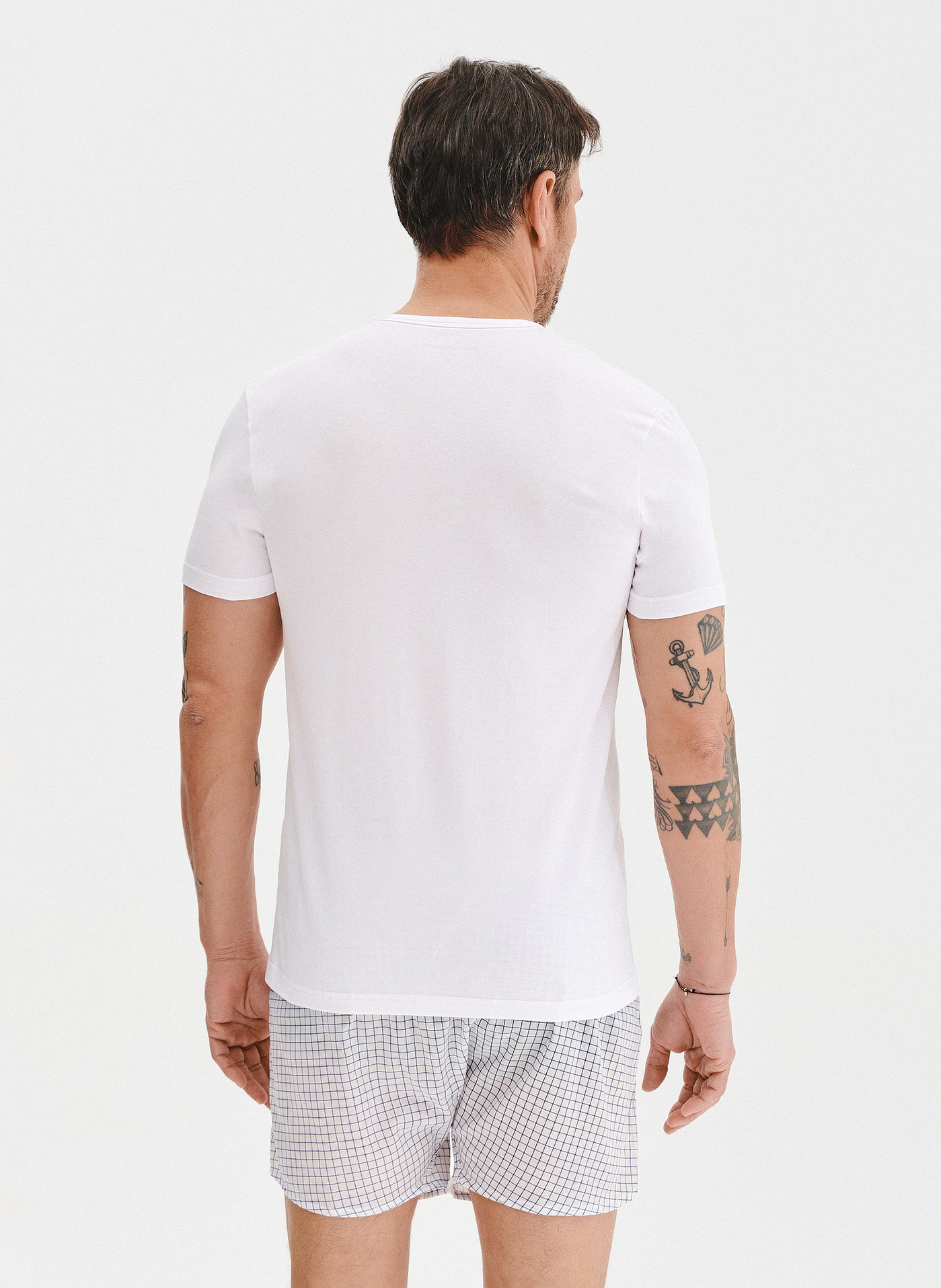 T-shirt v-neck w białym kolorze  dwupak - Pako Lorente