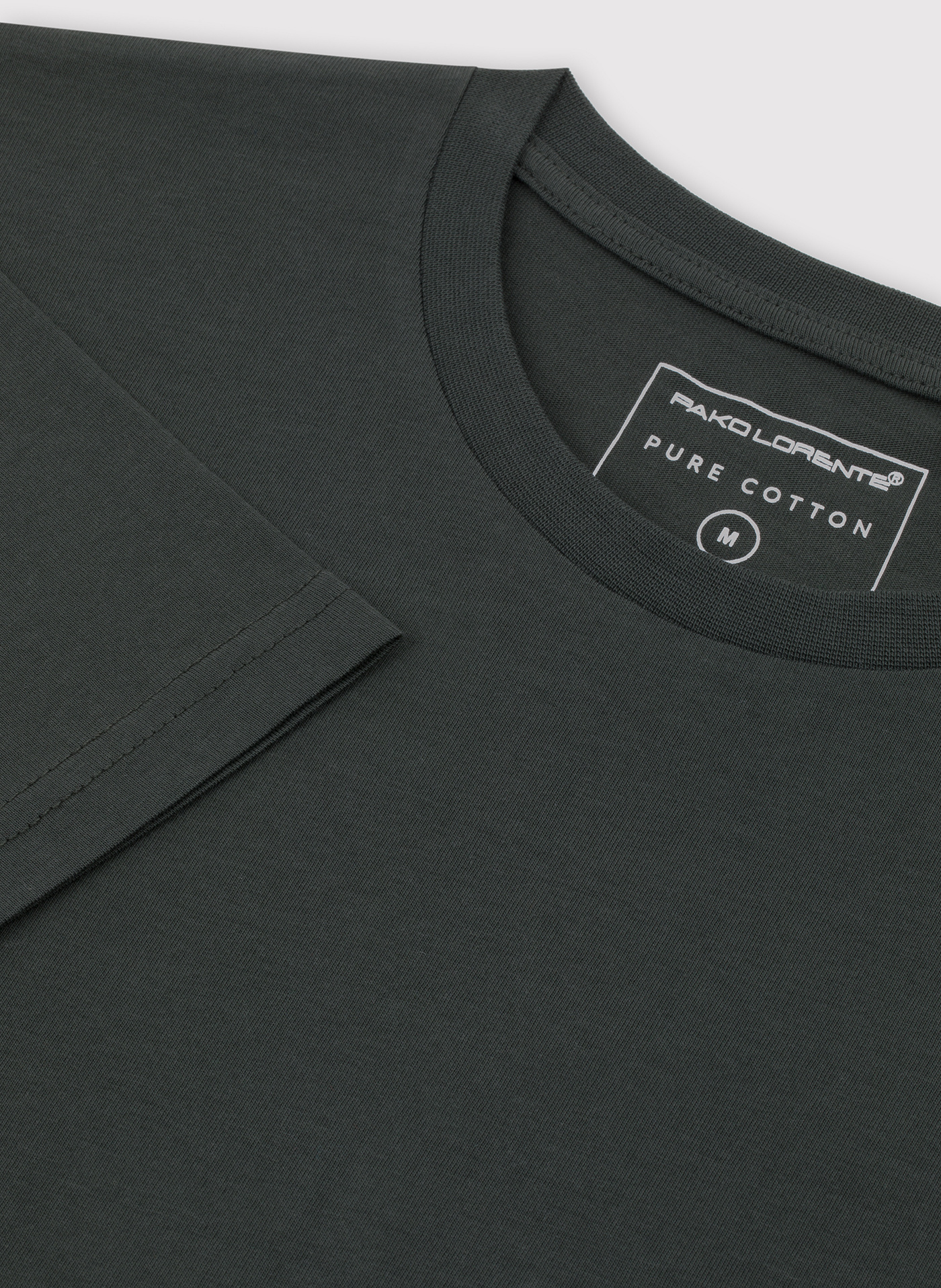 Bawełniany oliwkowy t-shirt - Pako Lorente