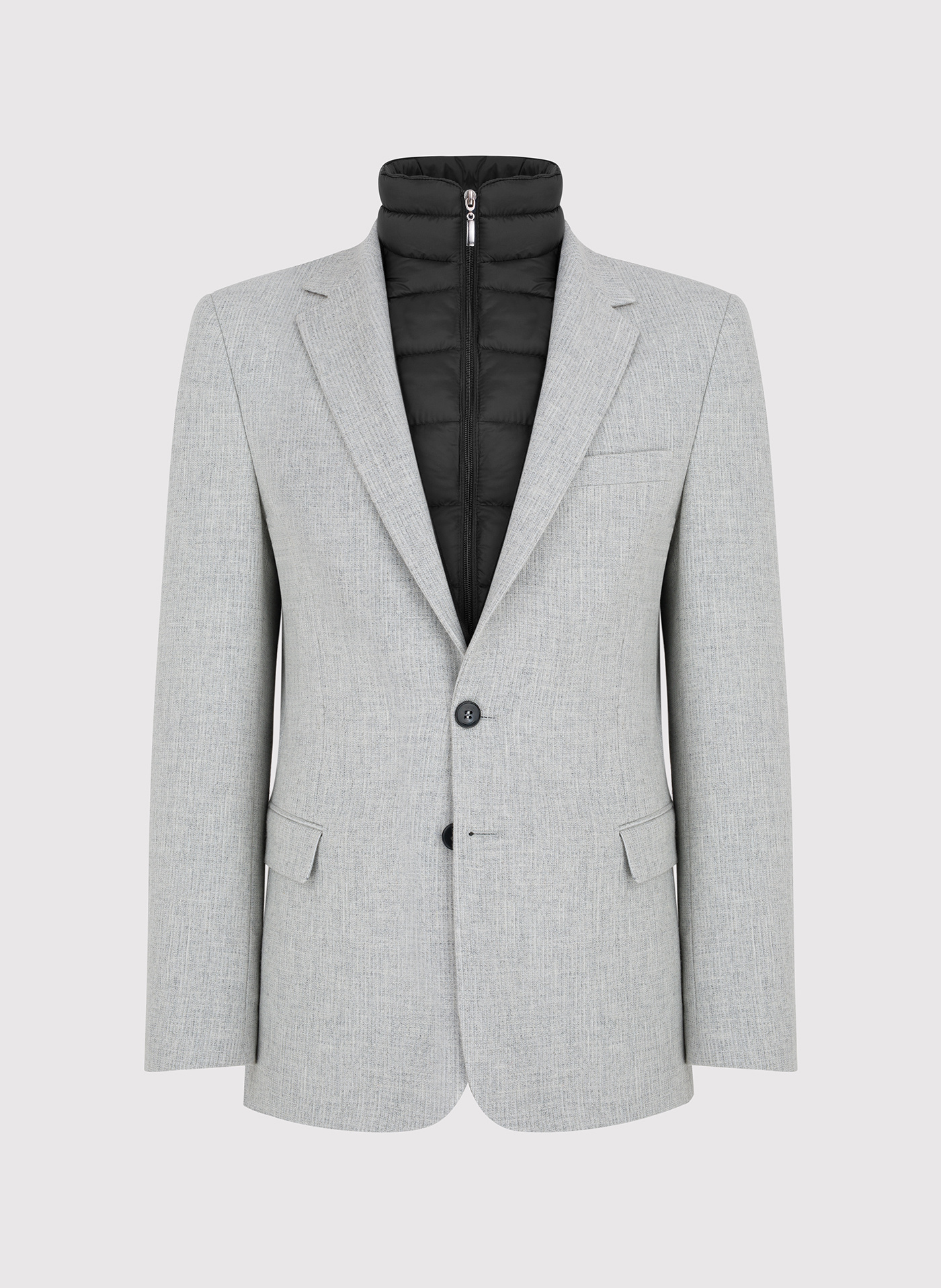 Szara marynarka męska z odpinaną podpinką - Pako Lorente