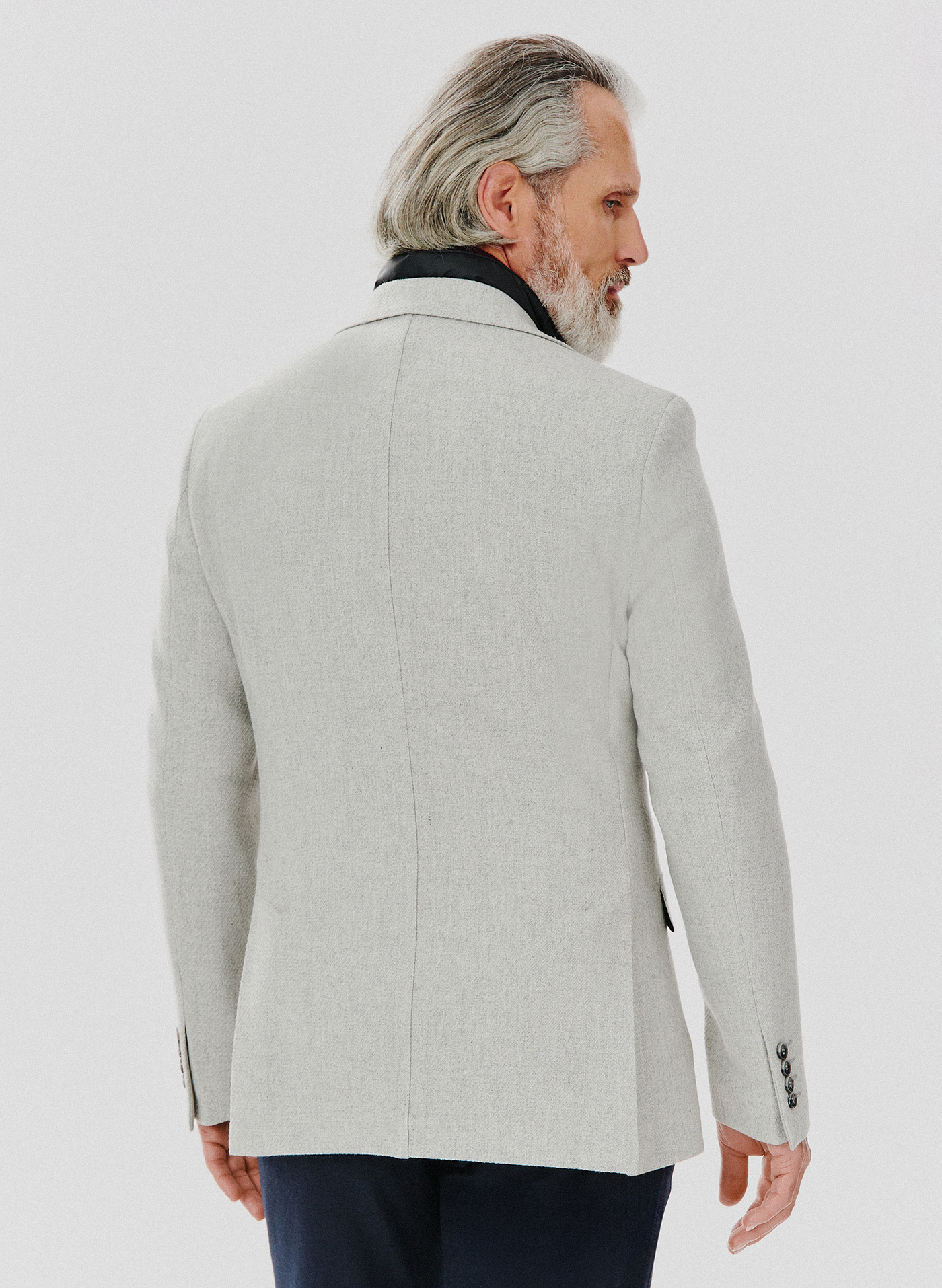Szara marynarka męska z odpinaną podpinką - Pako Lorente