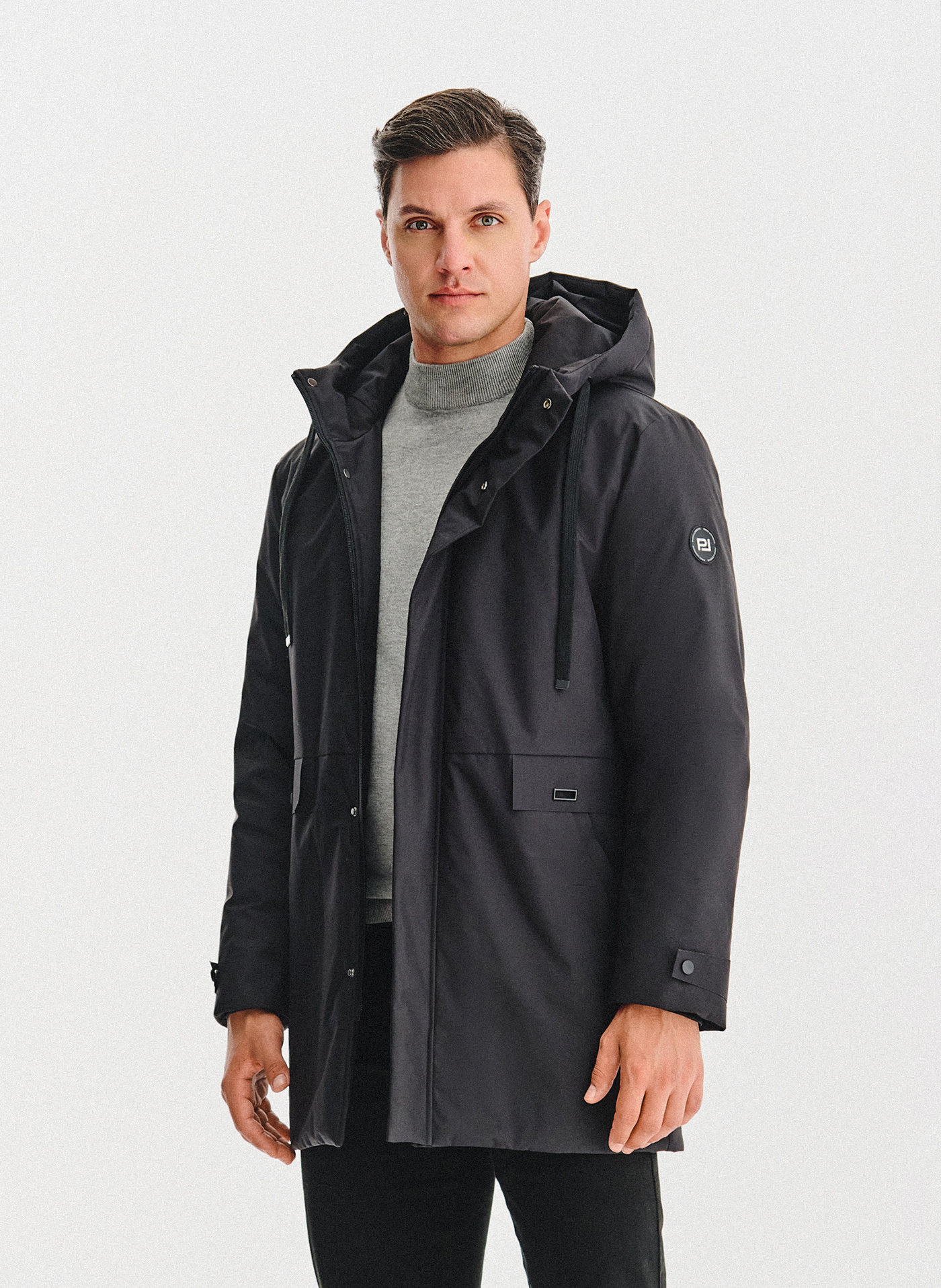 Puchowa kurtka męska w czarnym kolorze - Pako Lorente