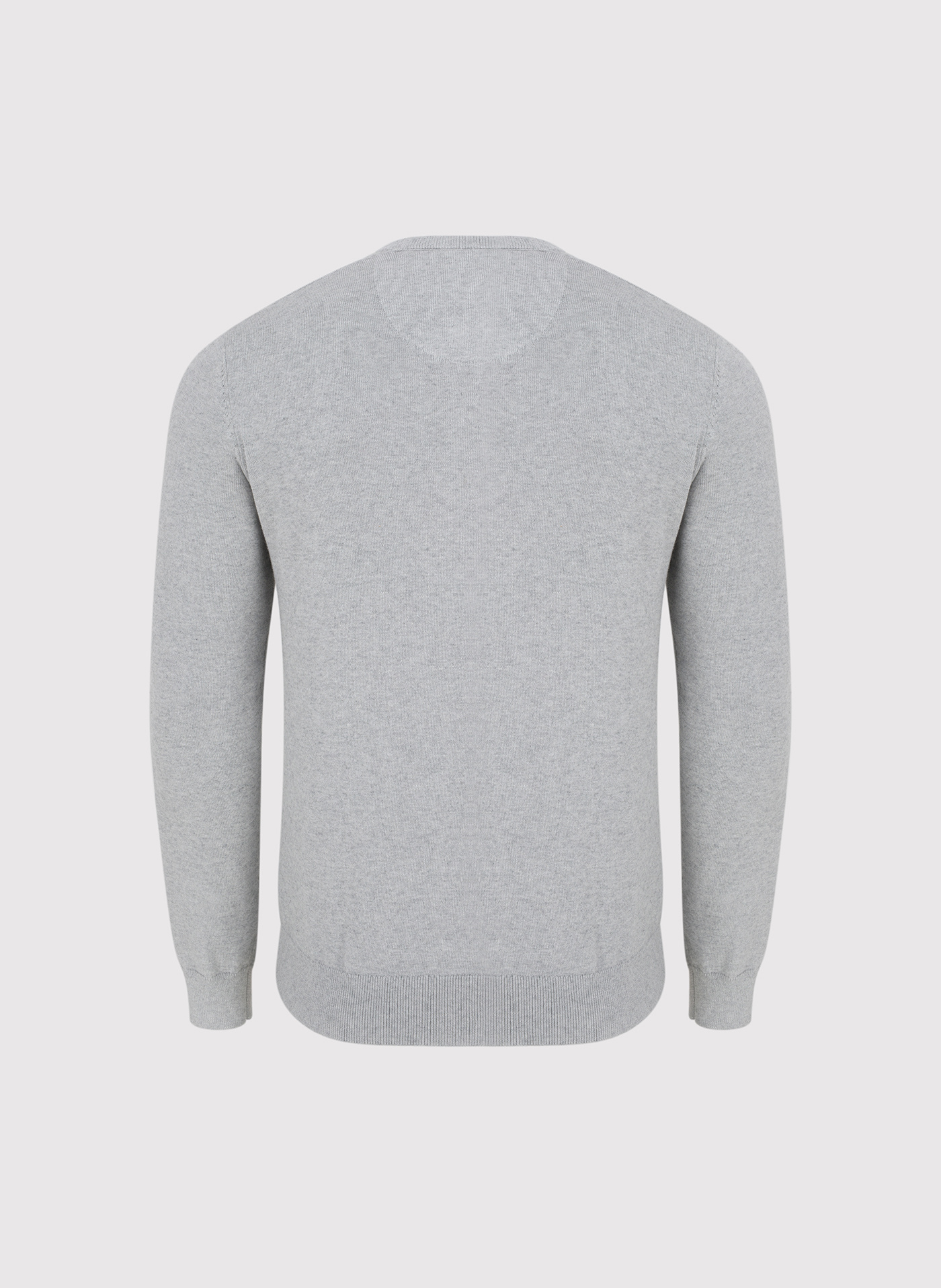 Szary bawełniany sweter z kaszmirem - Pako Lorente