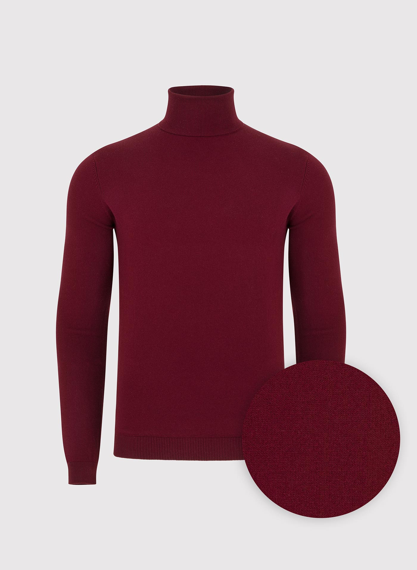 PAKO LORENTE - Bordowy gładki golf męski - Pako Lorente