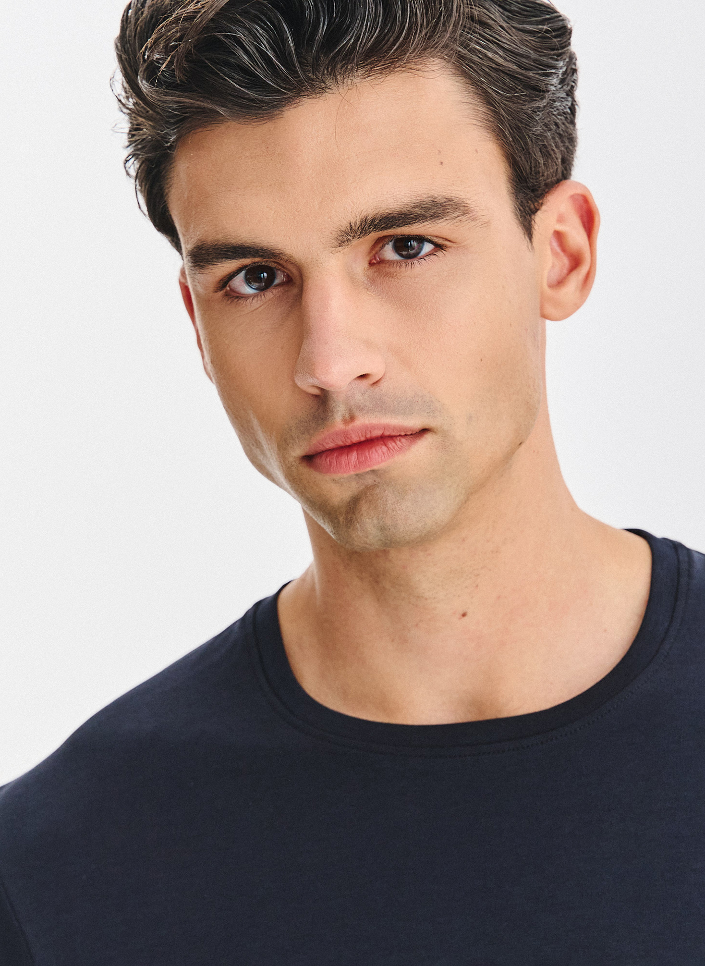 Granatowy t-shirt męski - Pako Lorente