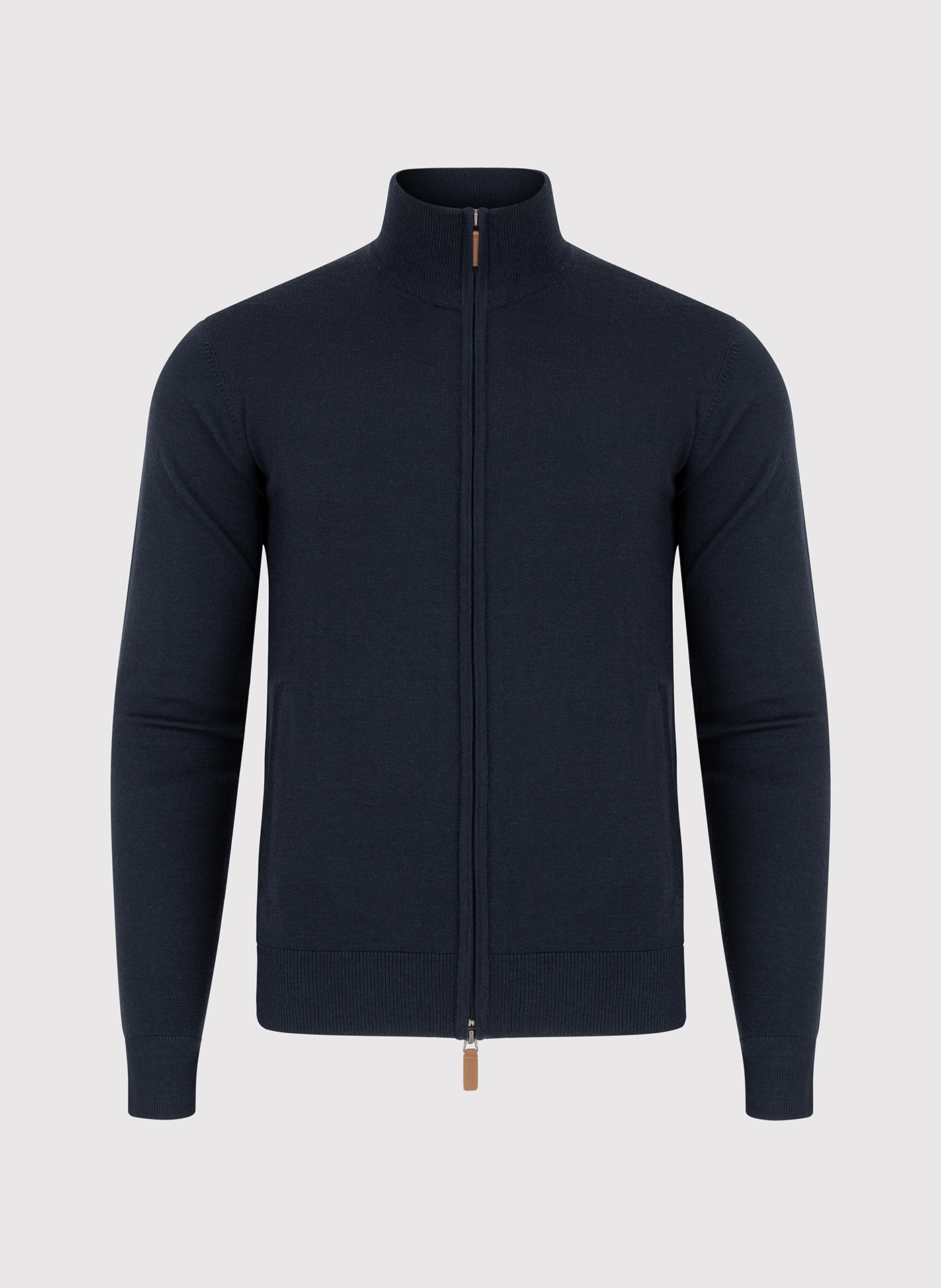 Męski rozpinany sweter w granatowym kolorze - Pako Lorente