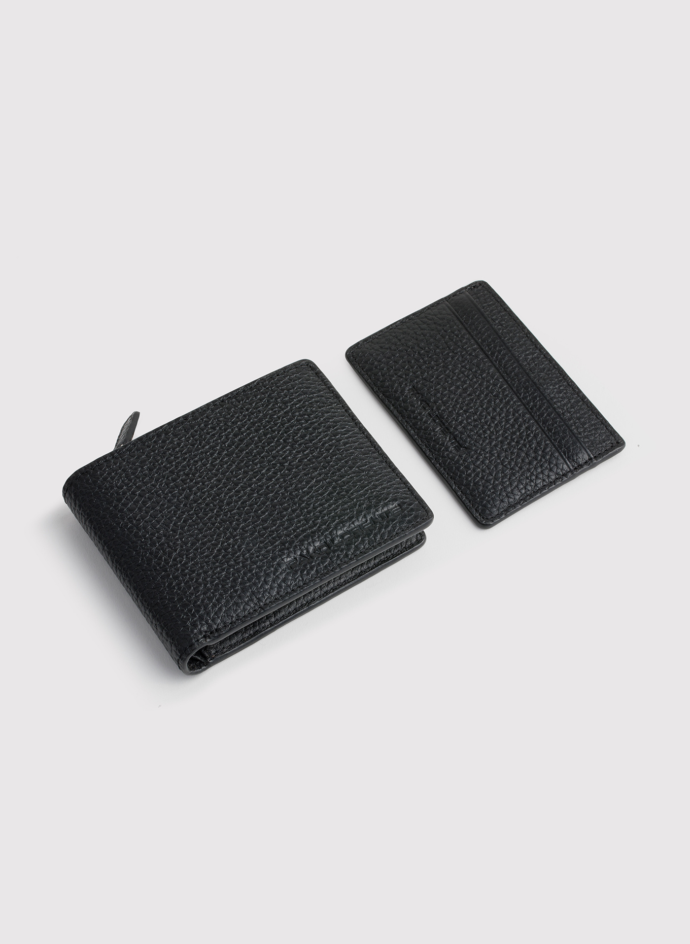 Zestaw męski skórzany portfel plus wizytownik - Pako Lorente