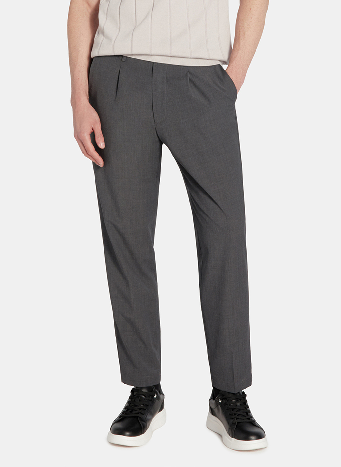 PAKO LORENTE - Szare casualowe spodnie męskie - Pako Lorente