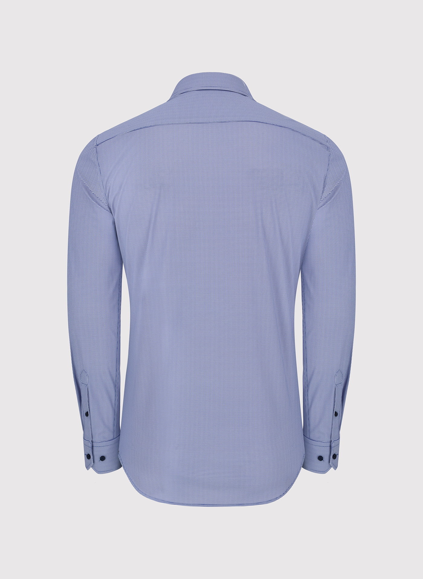 Granatowa dzianinowa koszula w pepitkę - Pako Lorente