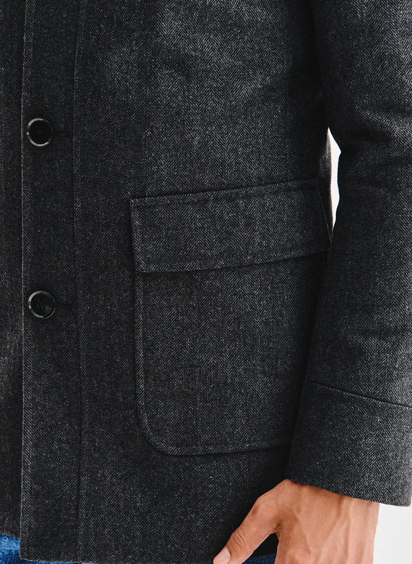 PAKO LORENTE - Szary płaszcz zapinany na guziki - Pako Lorente