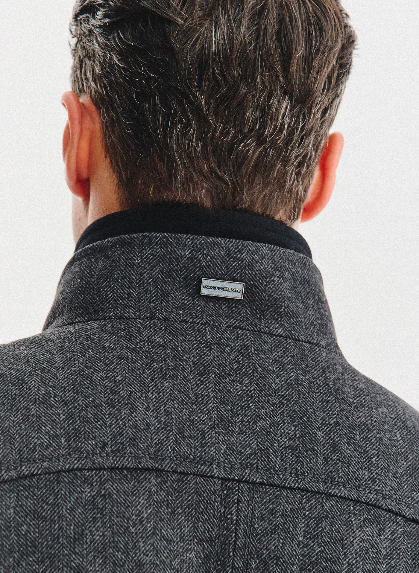 PAKO LORENTE - Szary płaszcz zapinany na guziki - Pako Lorente